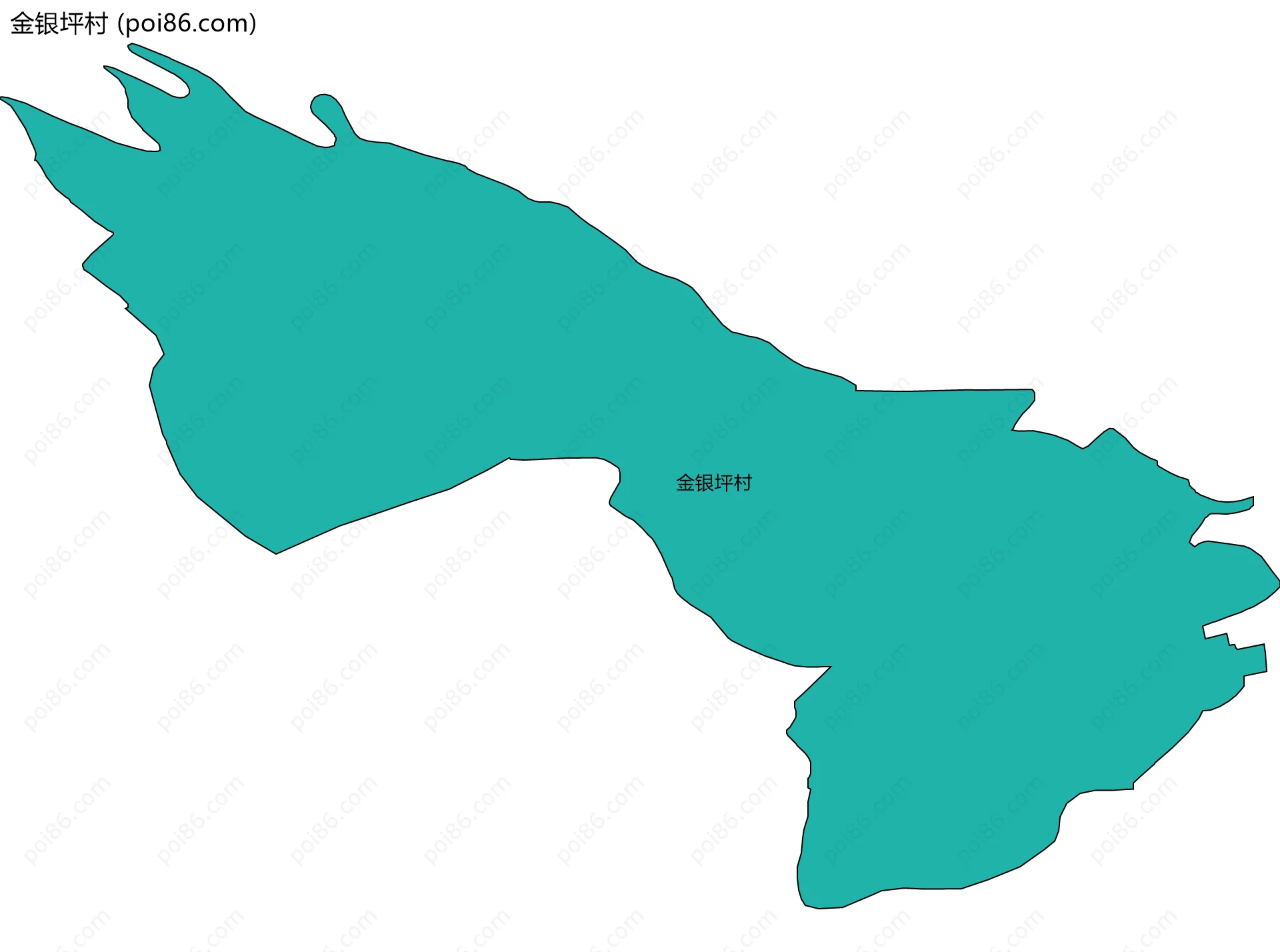 金银坪村边界地图