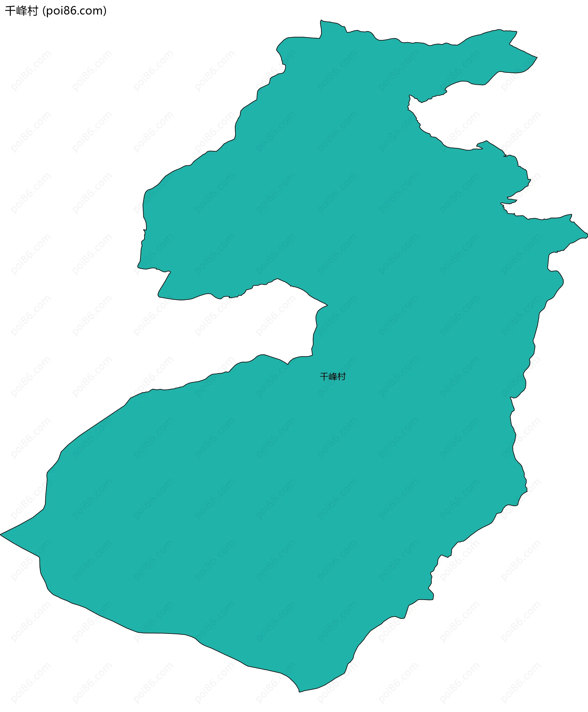 千峰村边界地图