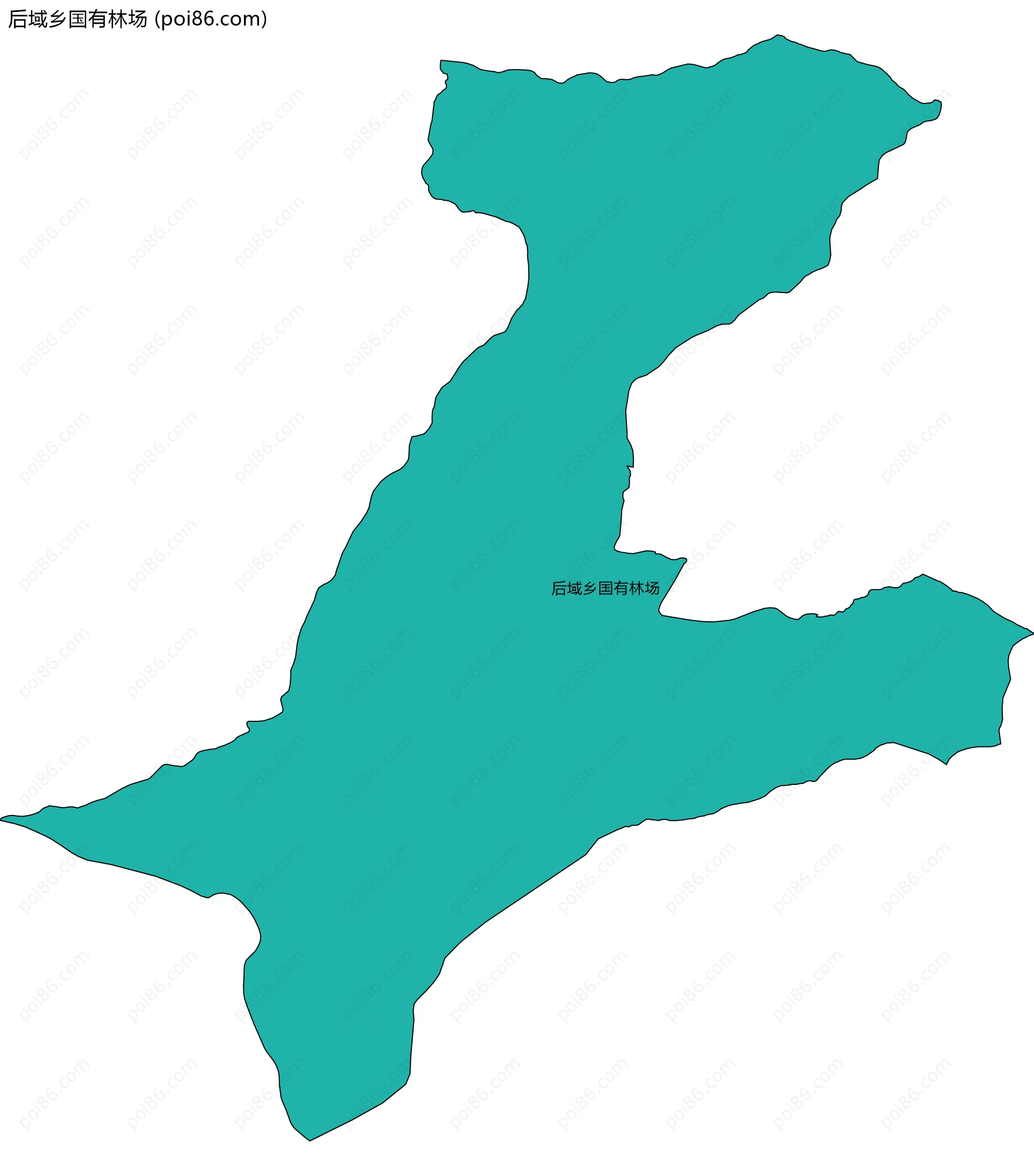 后域乡国有林场边界地图