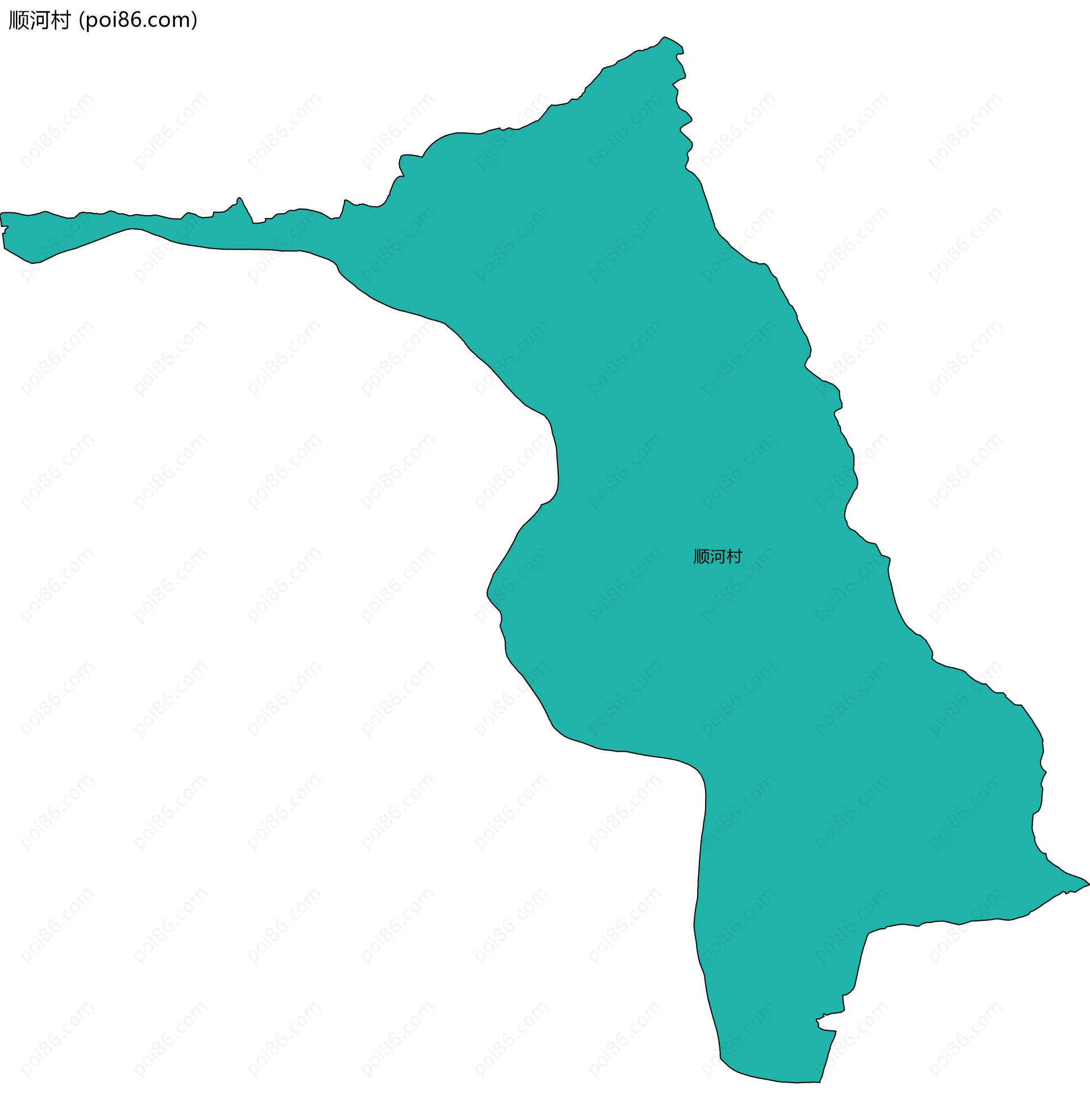 顺河村边界地图