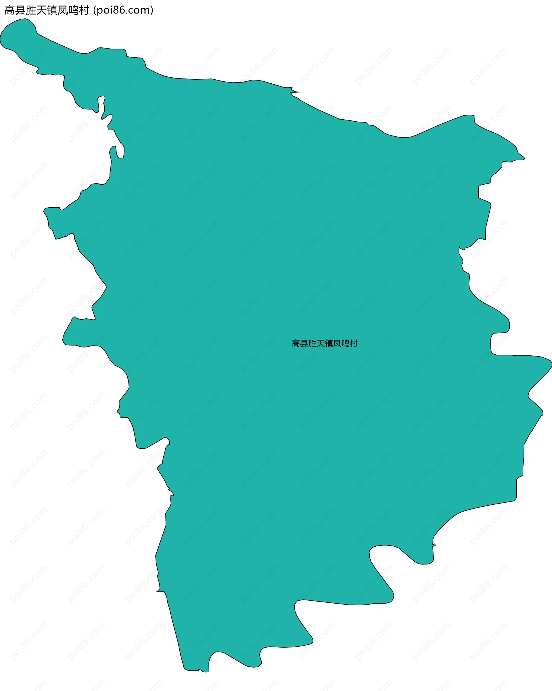 高县胜天镇凤鸣村边界地图
