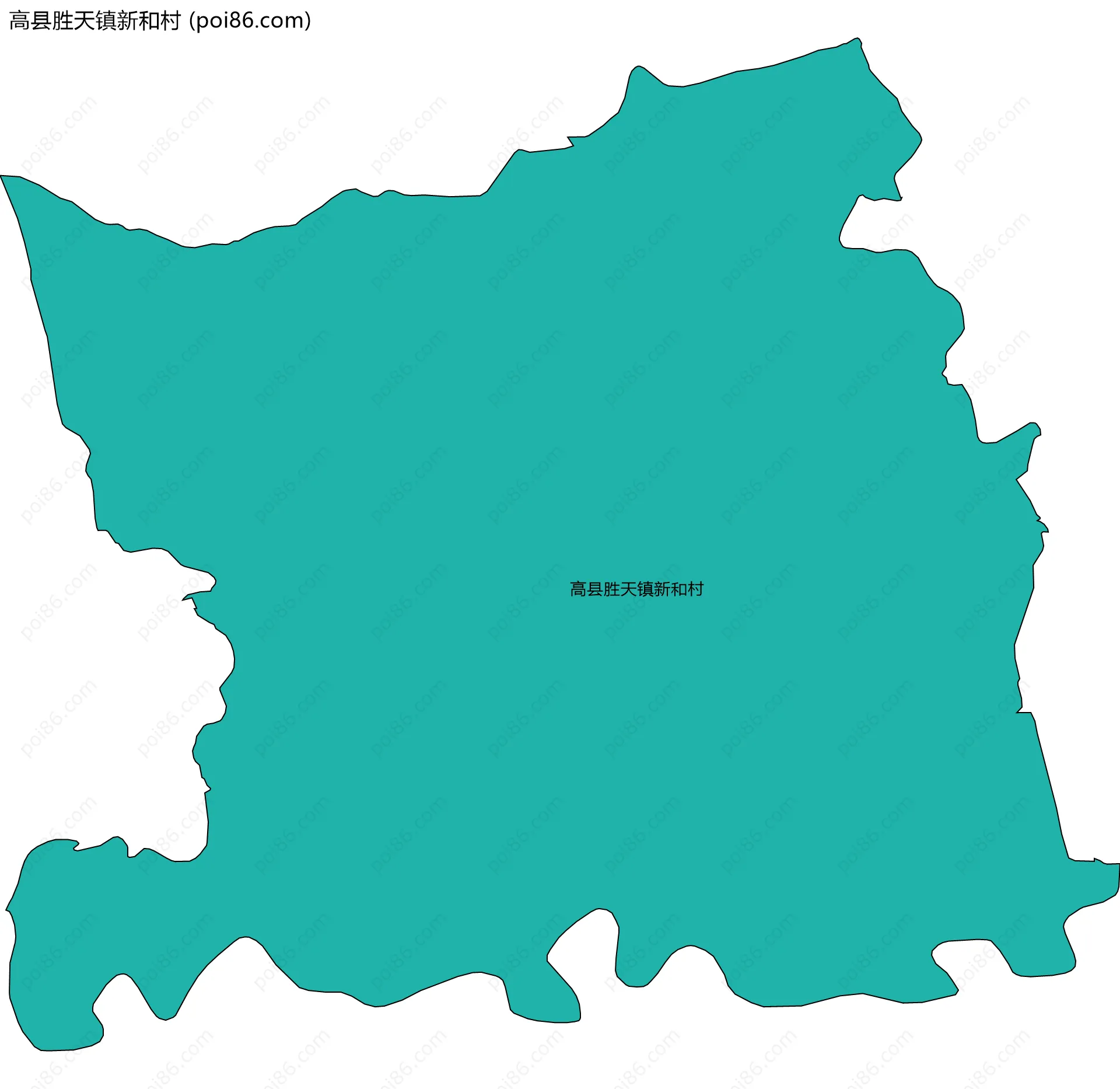 高县胜天镇新和村边界地图
