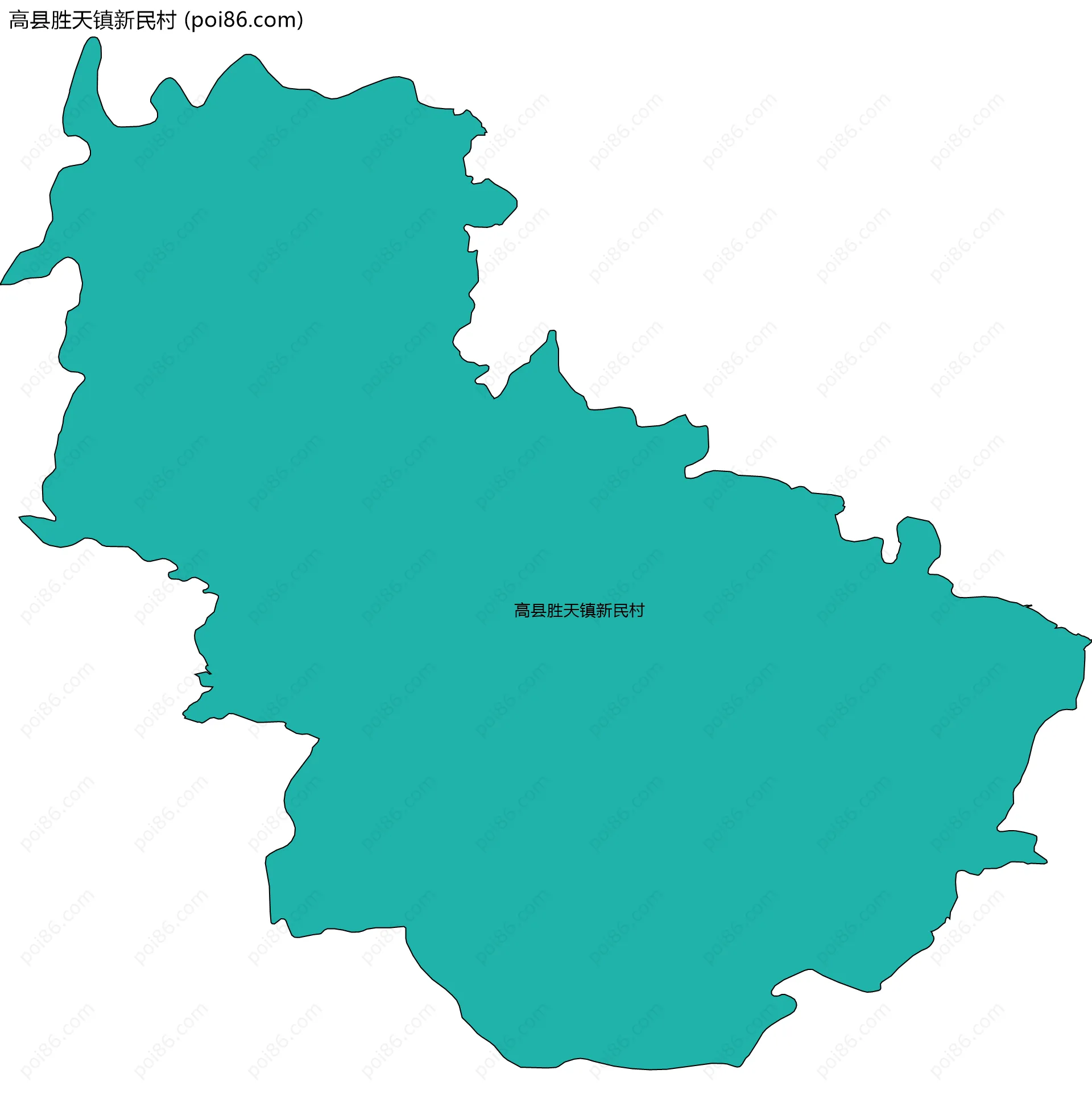 高县胜天镇新民村边界地图