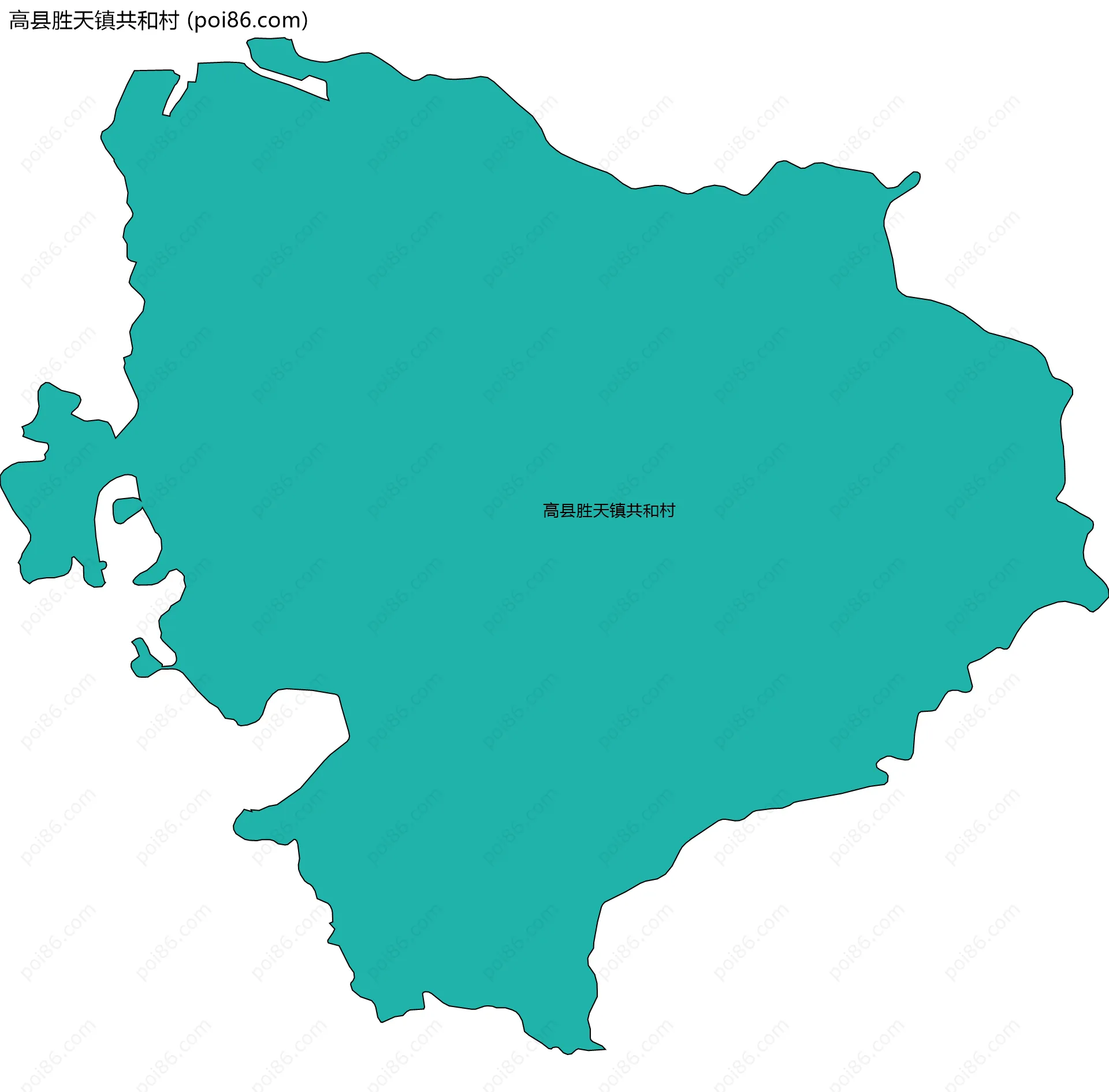 高县胜天镇共和村边界地图