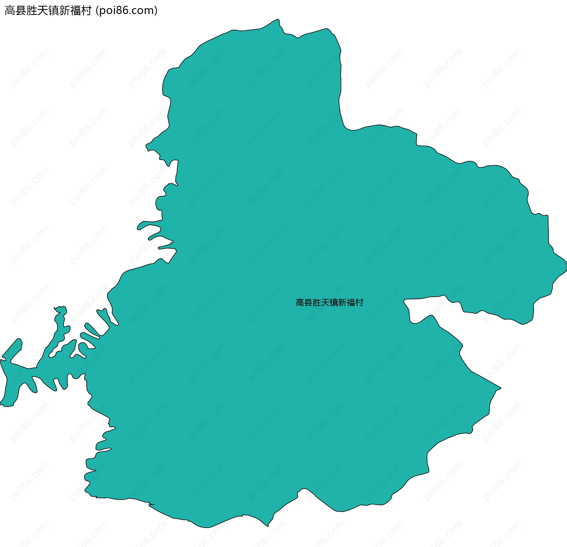 高县胜天镇新福村边界地图