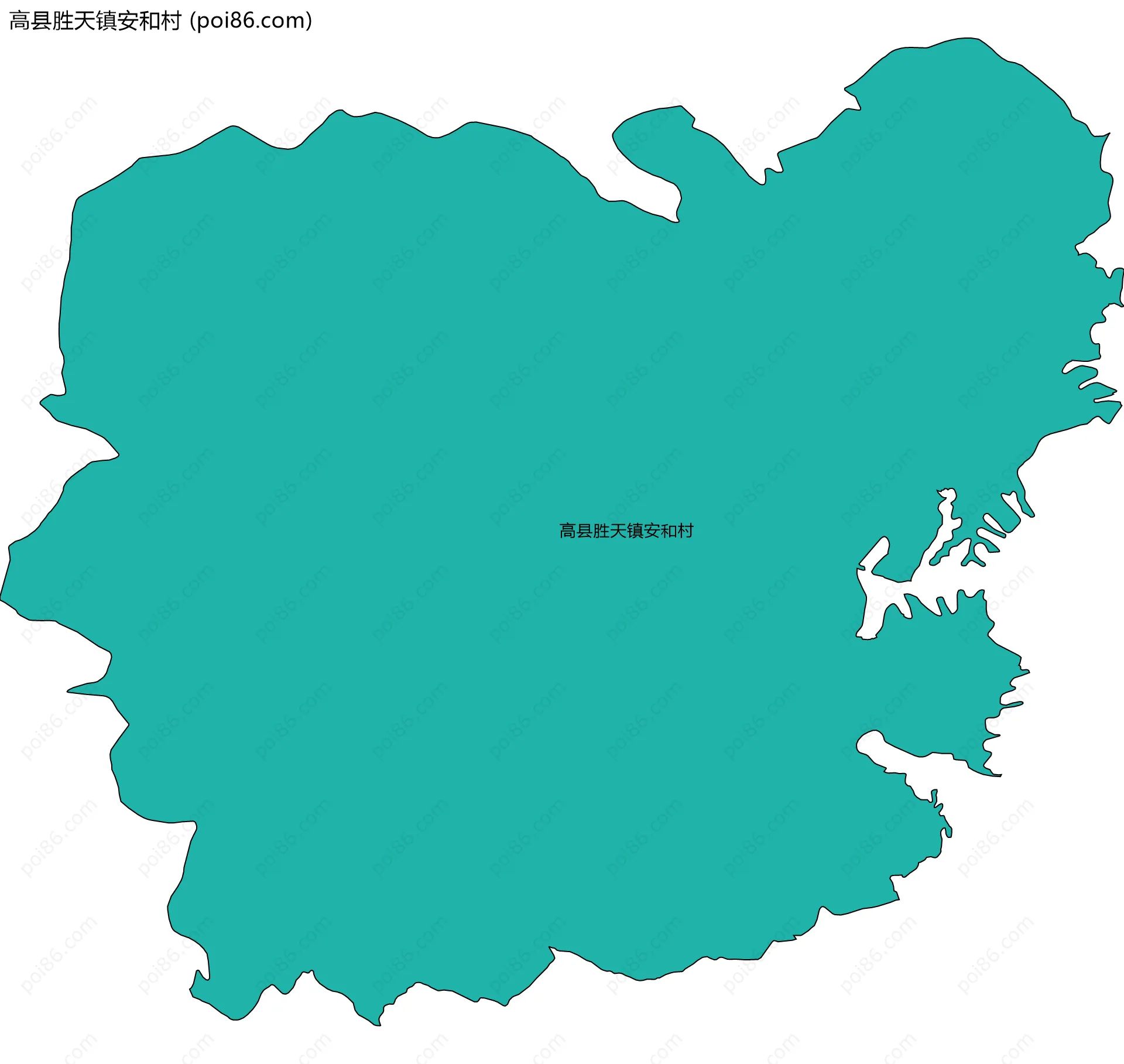 高县胜天镇安和村边界地图