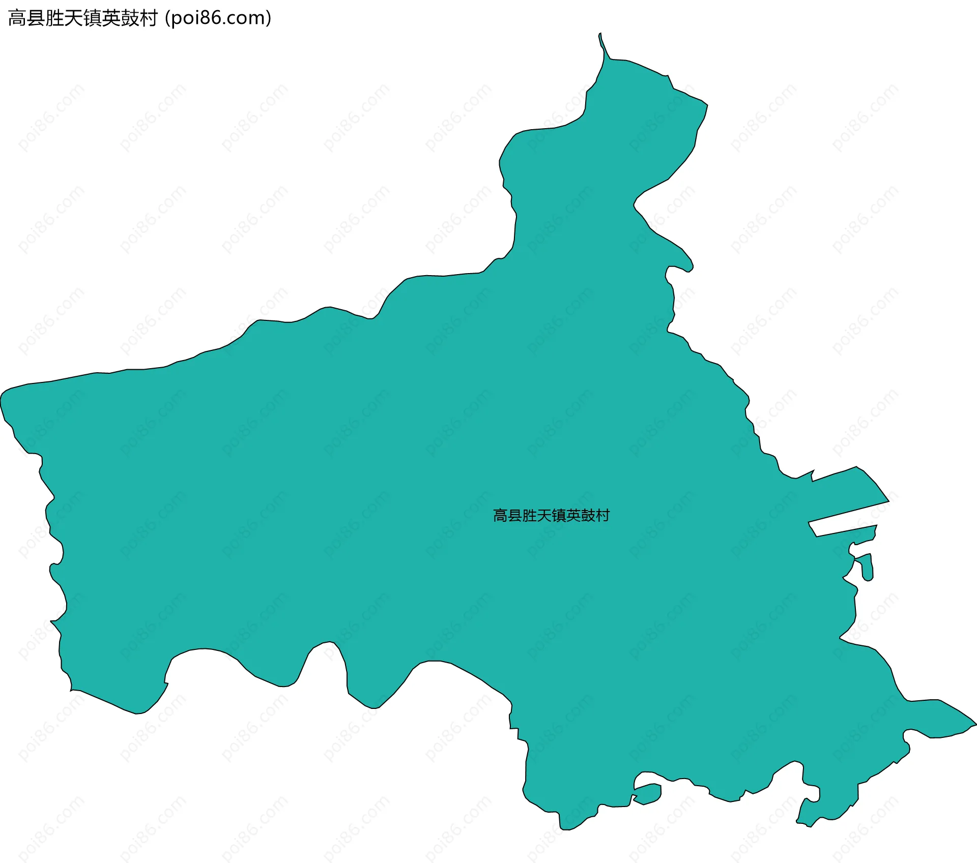 高县胜天镇英鼓村边界地图