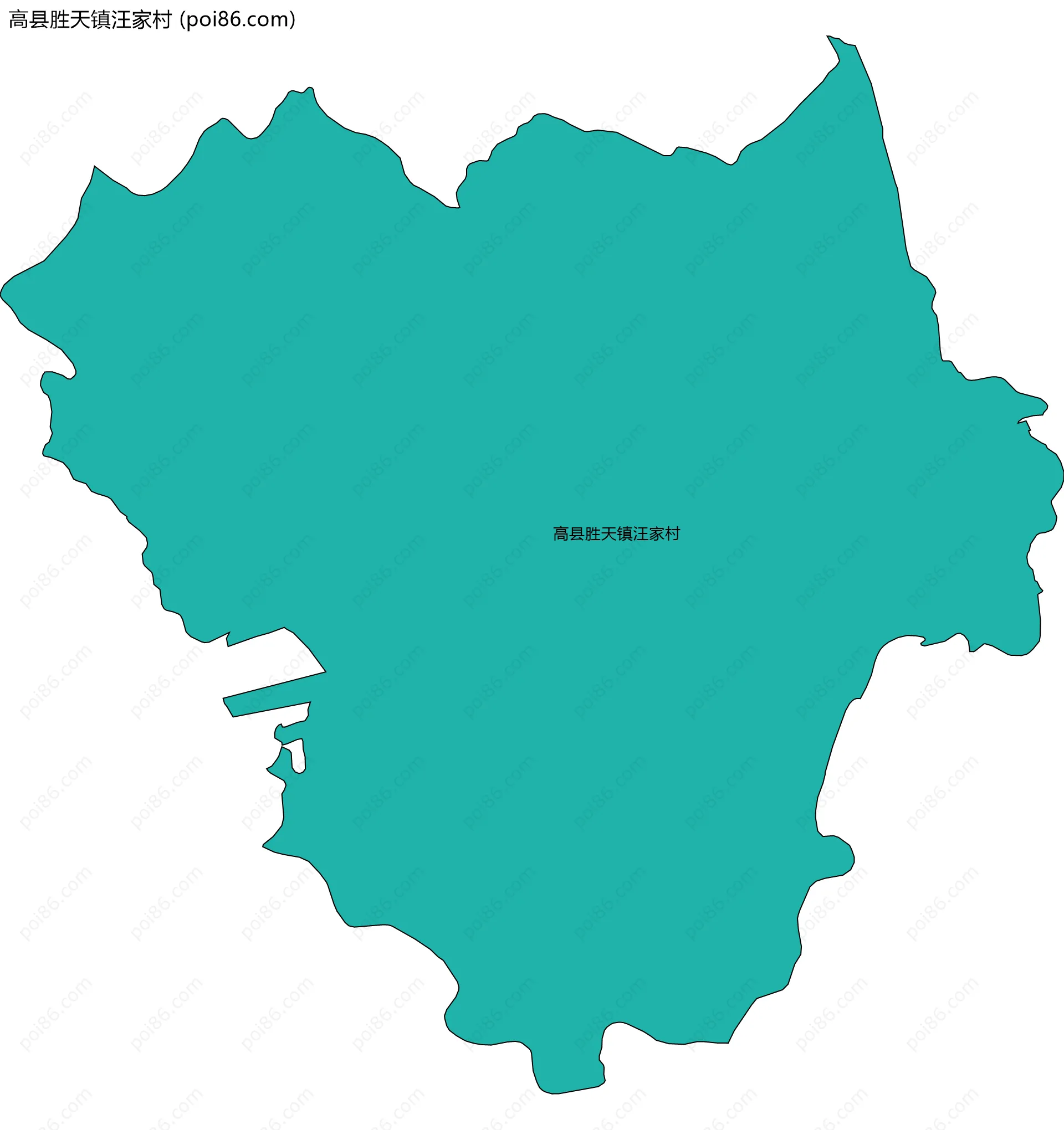 高县胜天镇汪家村边界地图