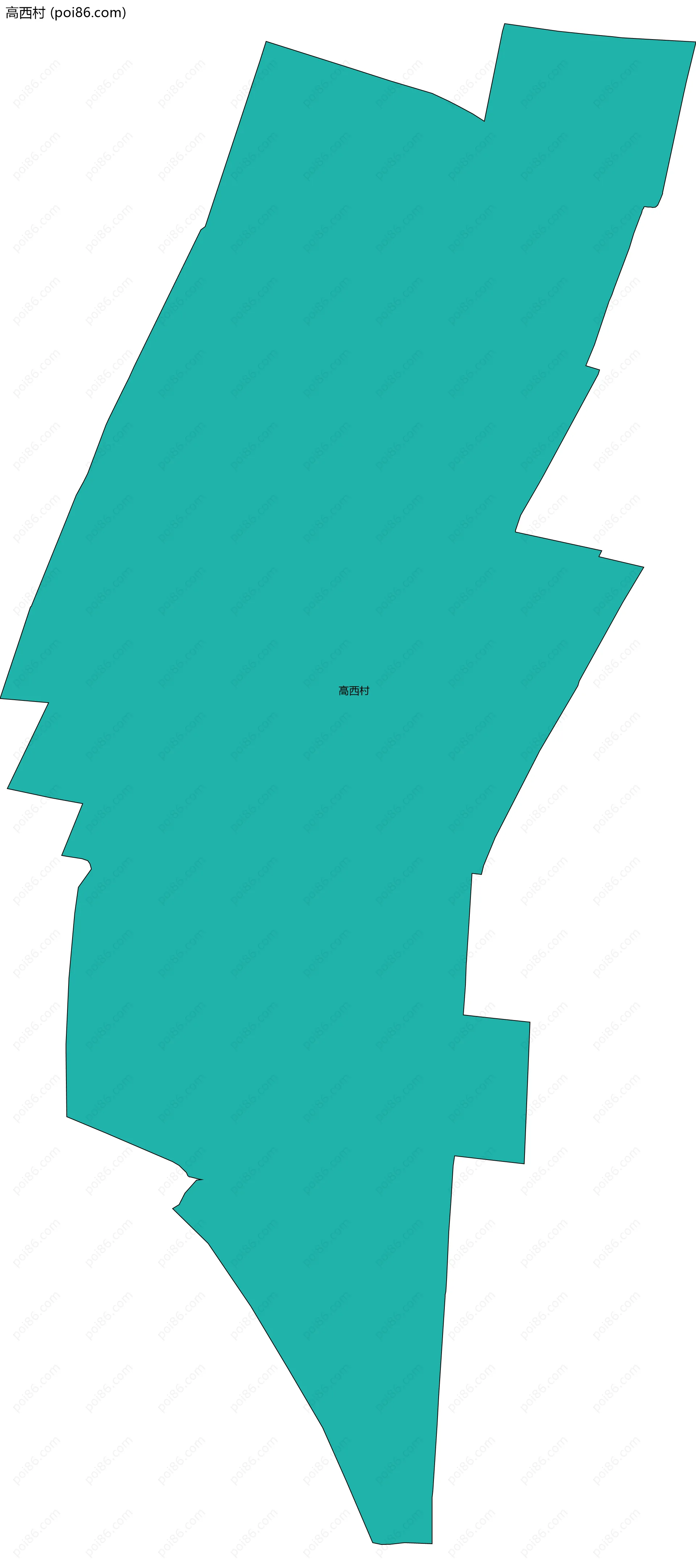 高西村边界地图