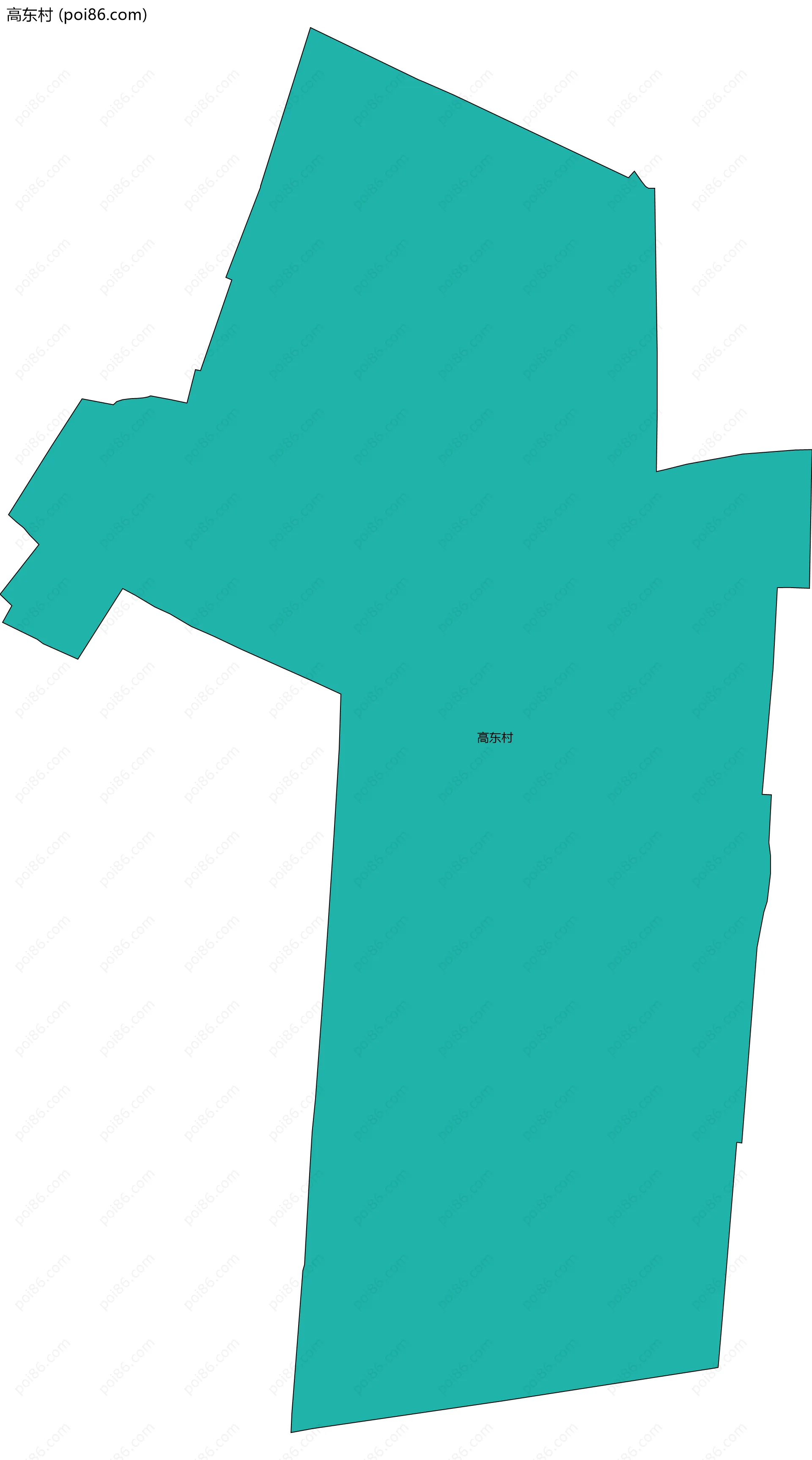 高东村边界地图