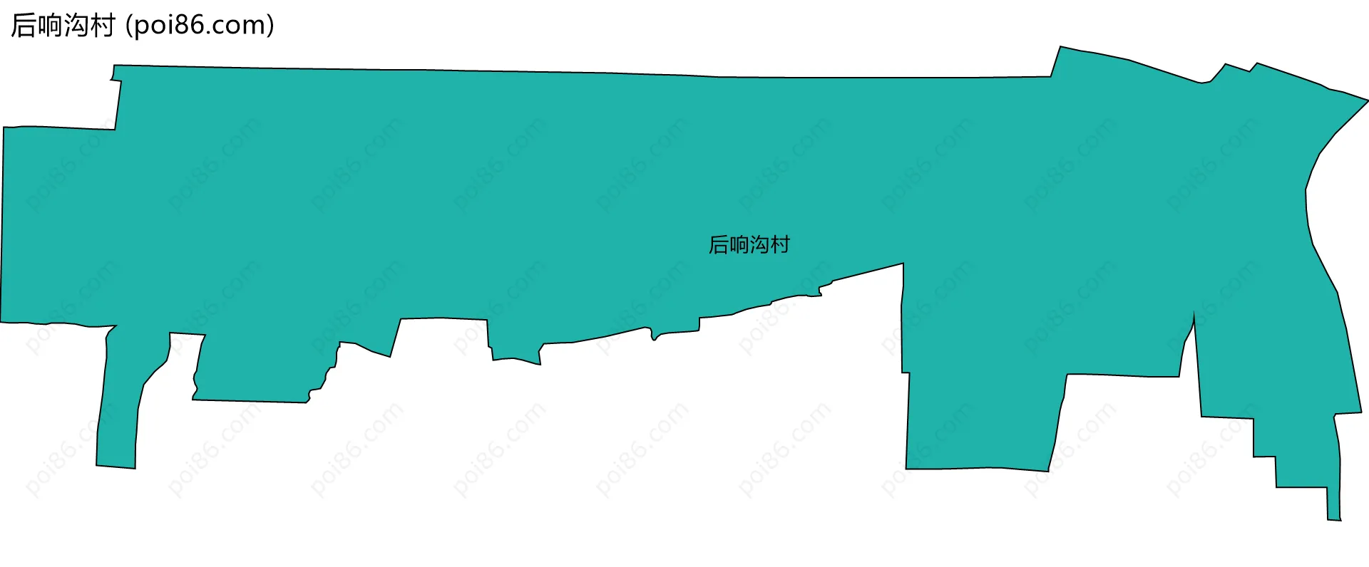 后响沟村边界地图