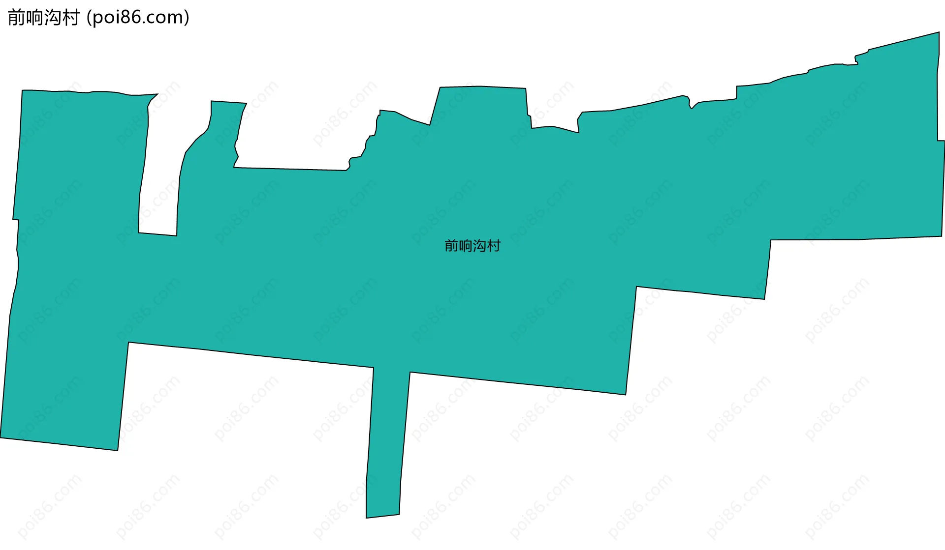 前响沟村边界地图