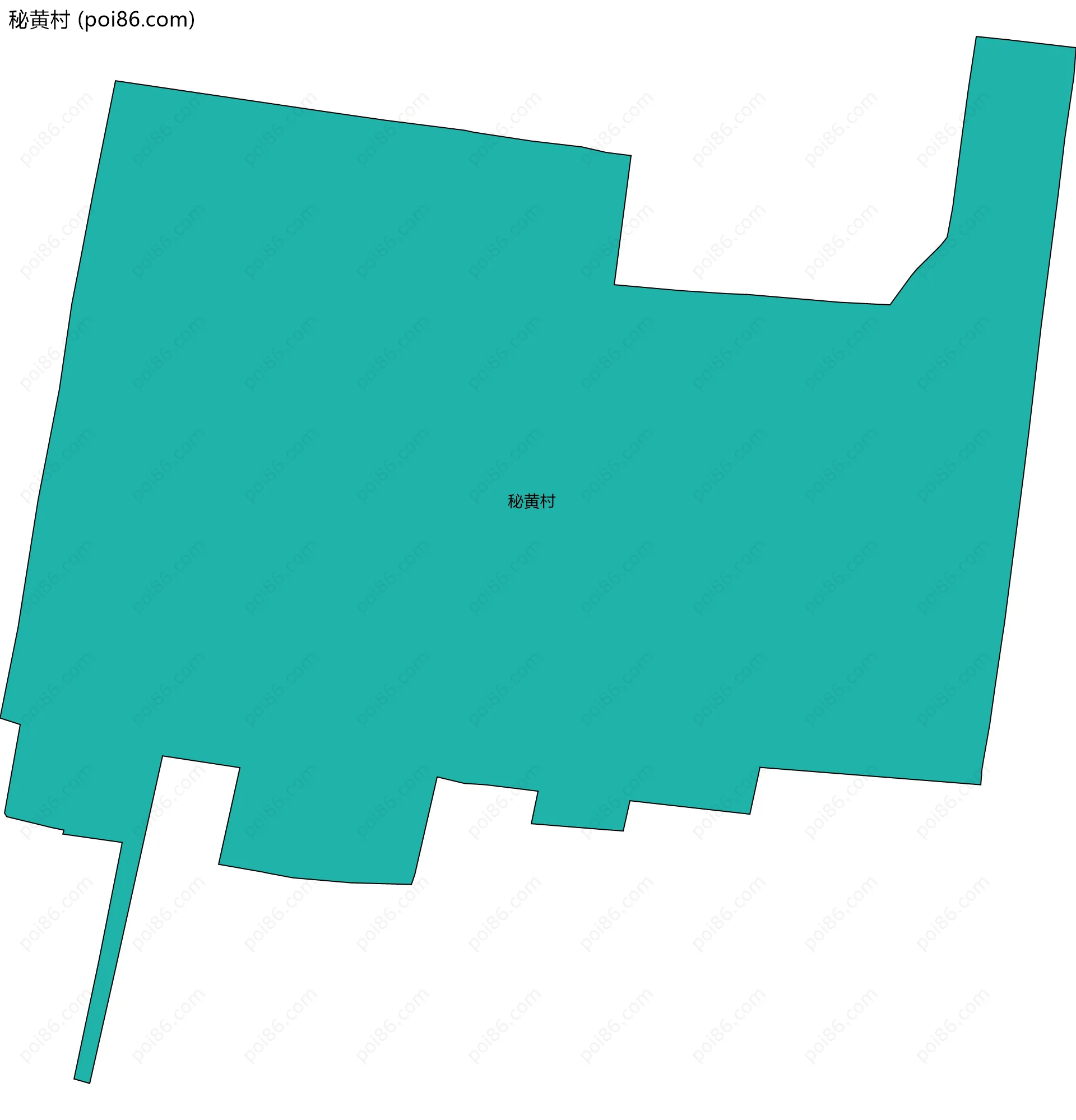 秘黄村边界地图