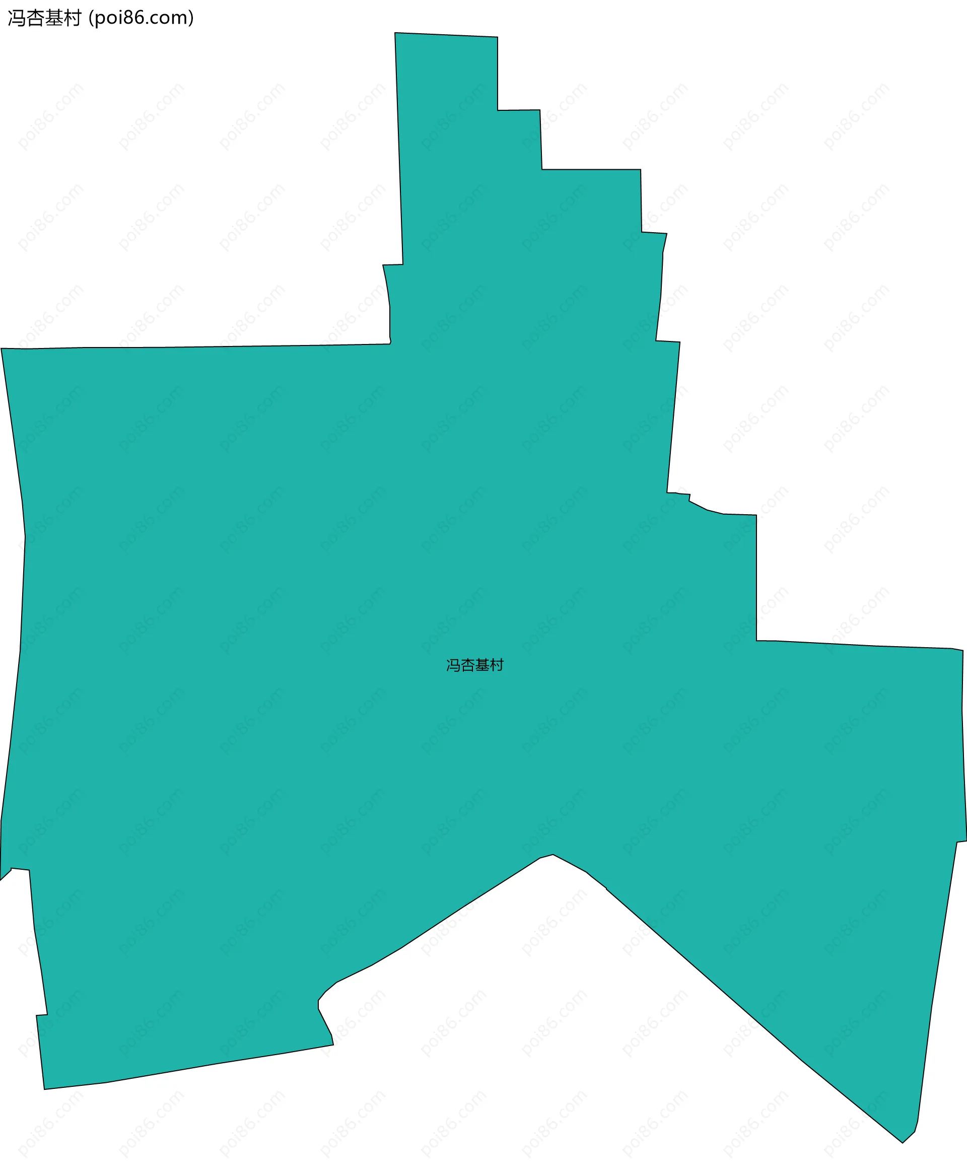 冯杏基村边界地图