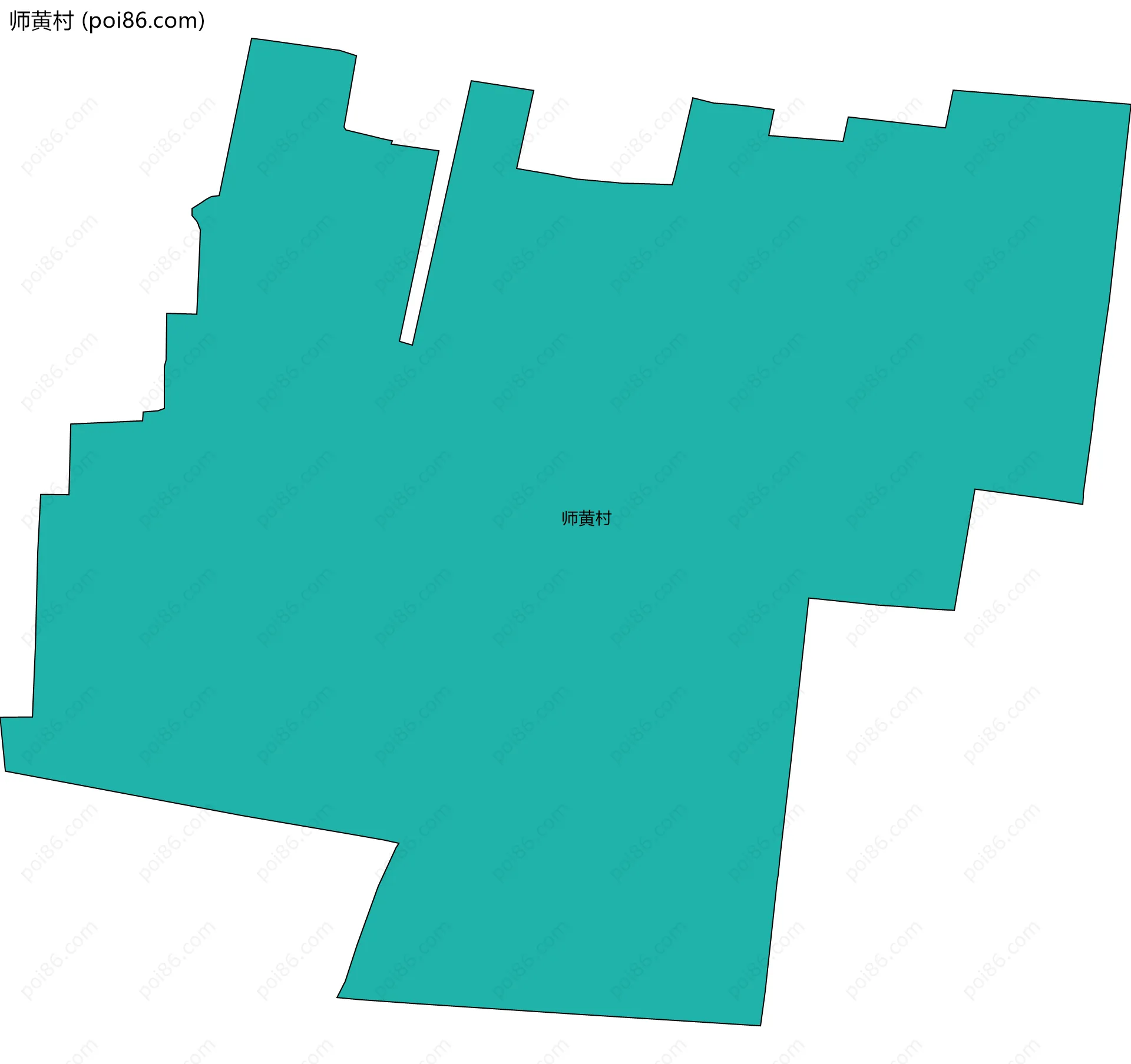 师黄村边界地图