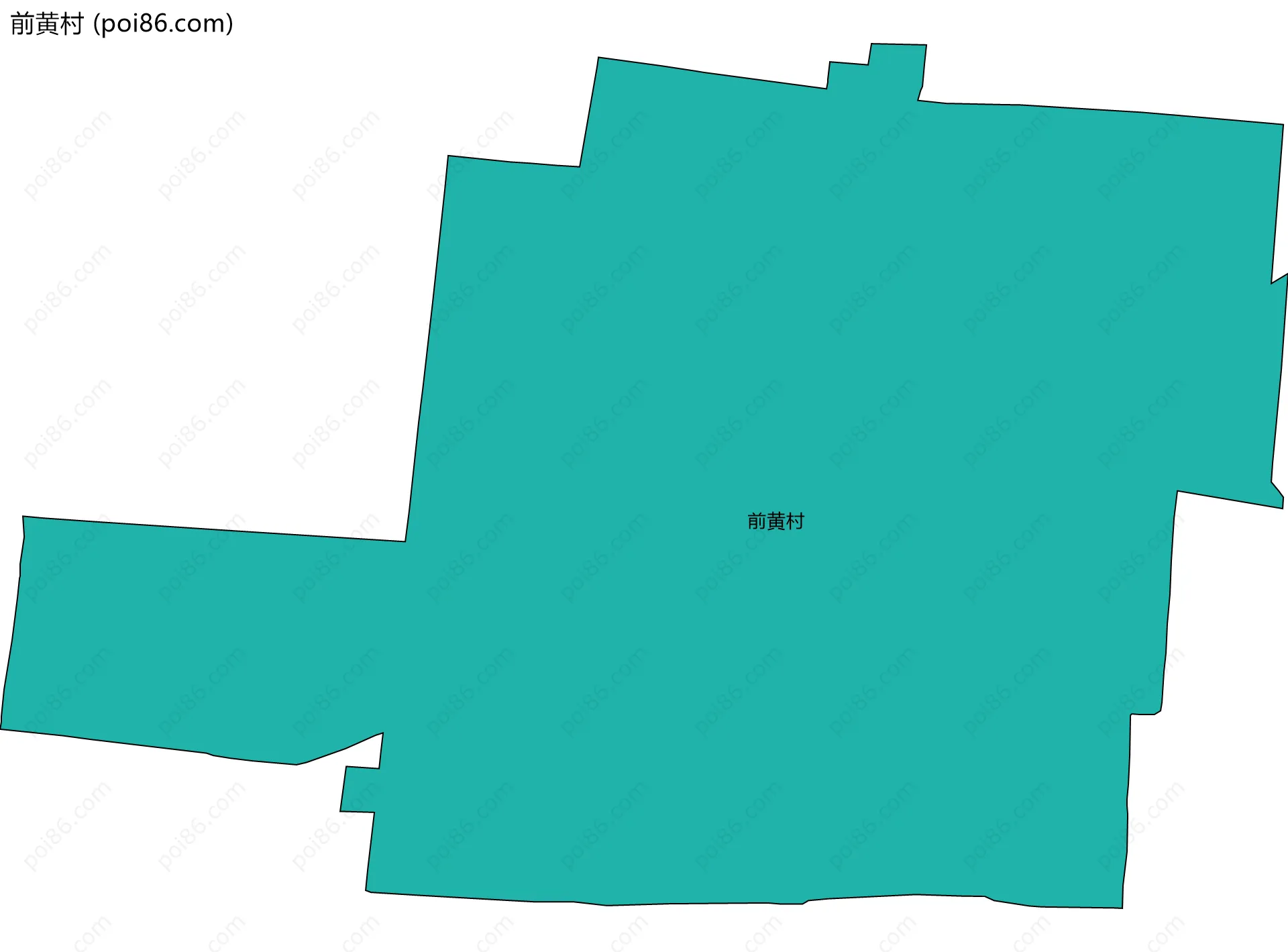 前黄村边界地图
