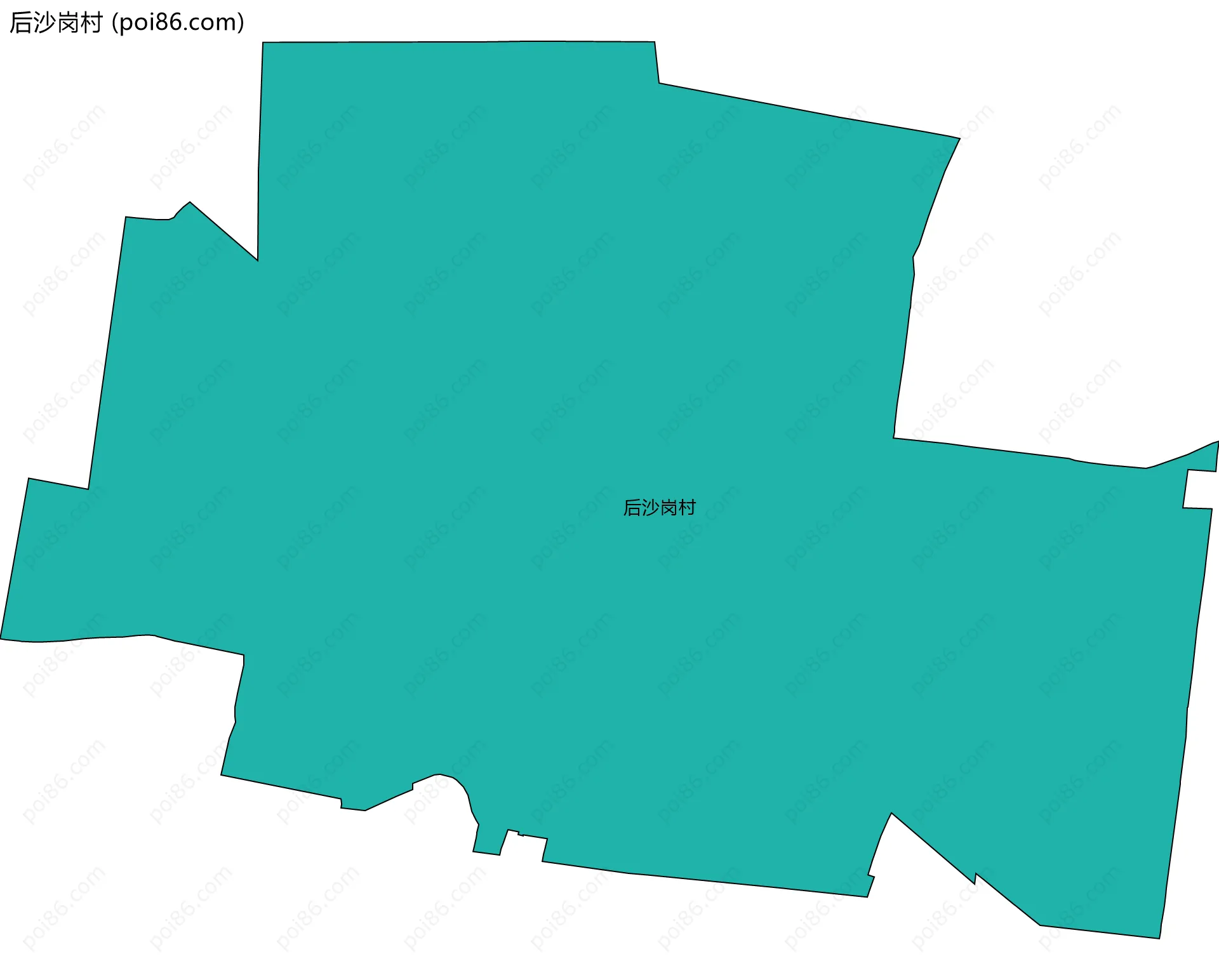 后沙岗村边界地图