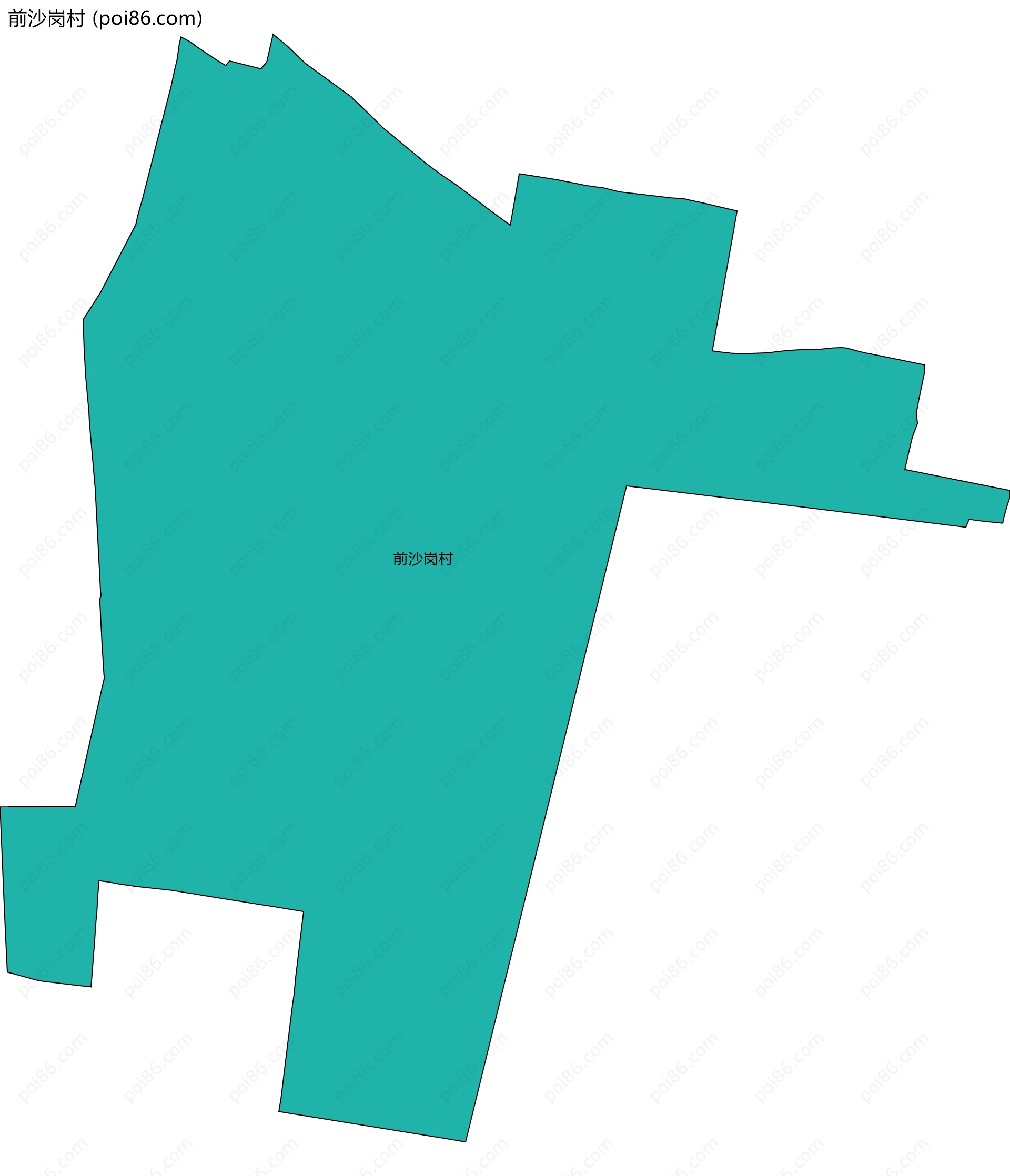 前沙岗村边界地图