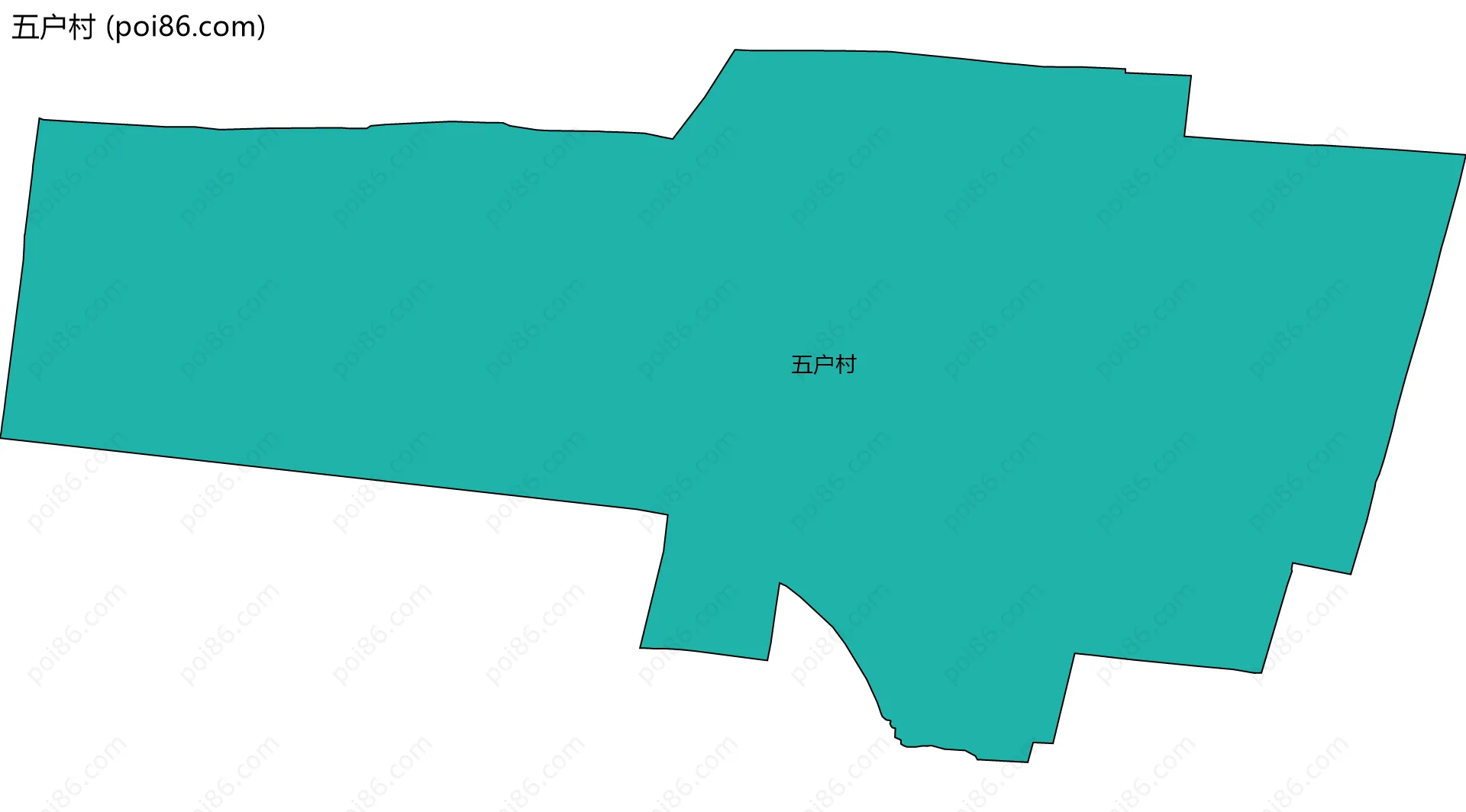 五户村边界地图