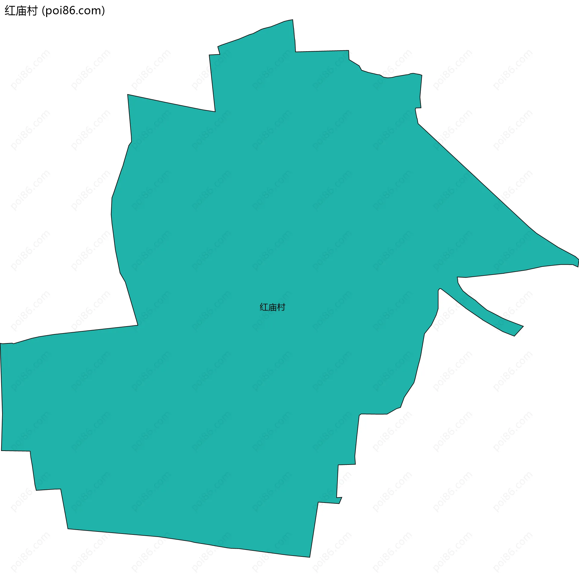 红庙村边界地图
