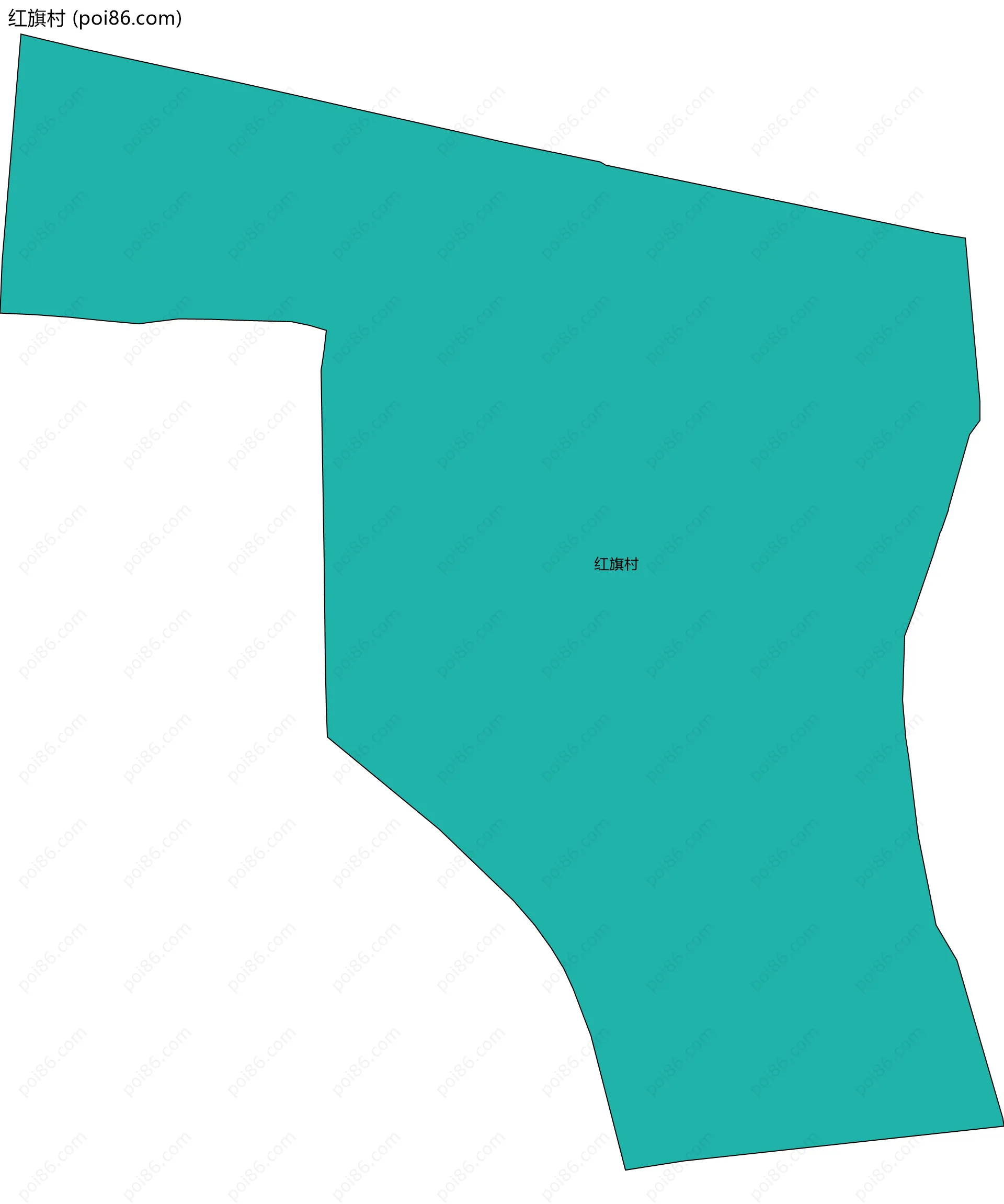 红旗村边界地图