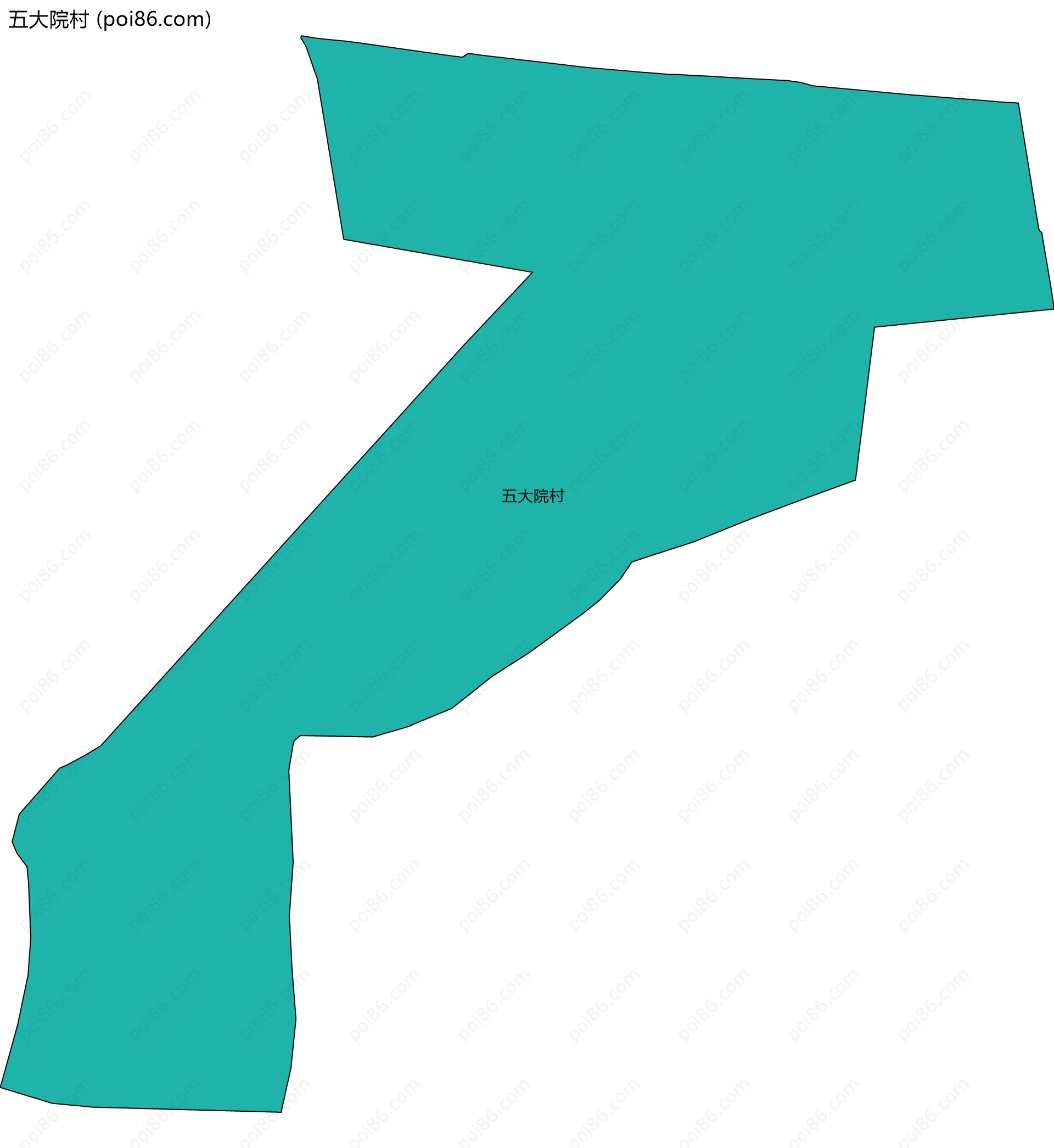 五大院村边界地图