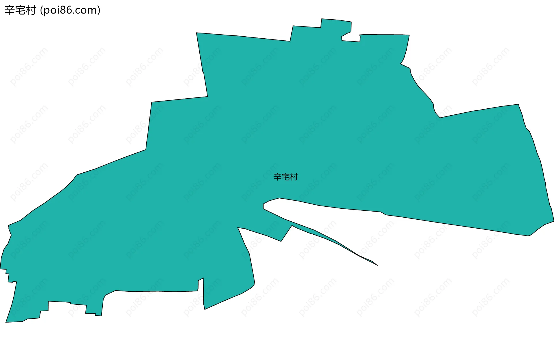 辛宅村边界地图