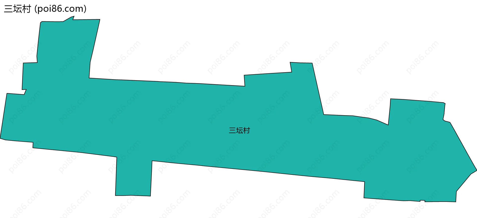 三坛村边界地图