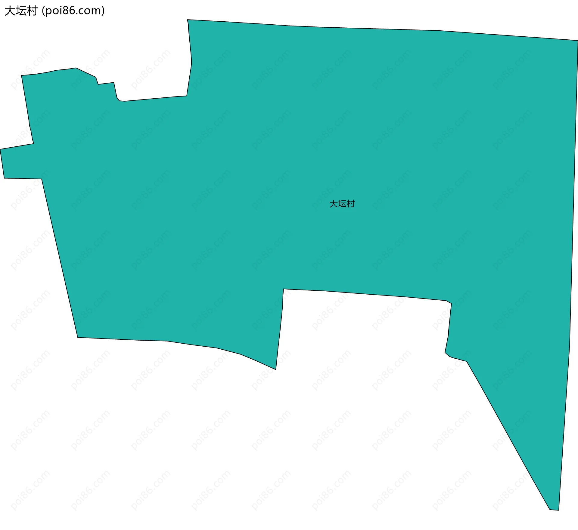 大坛村边界地图