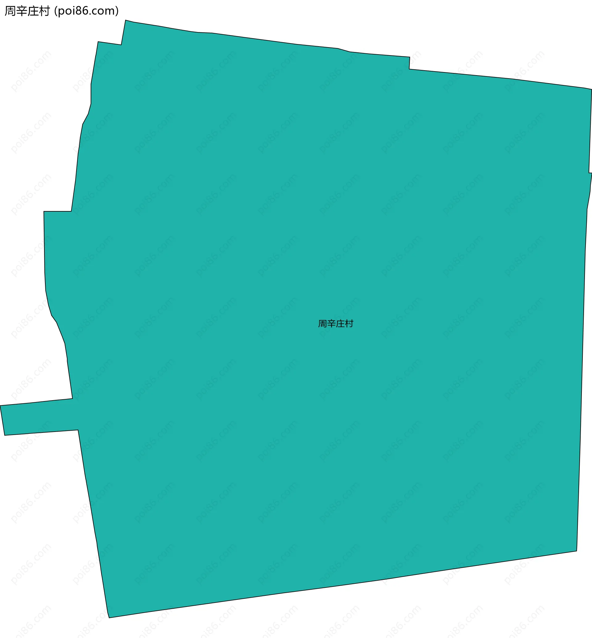 周辛庄村边界地图