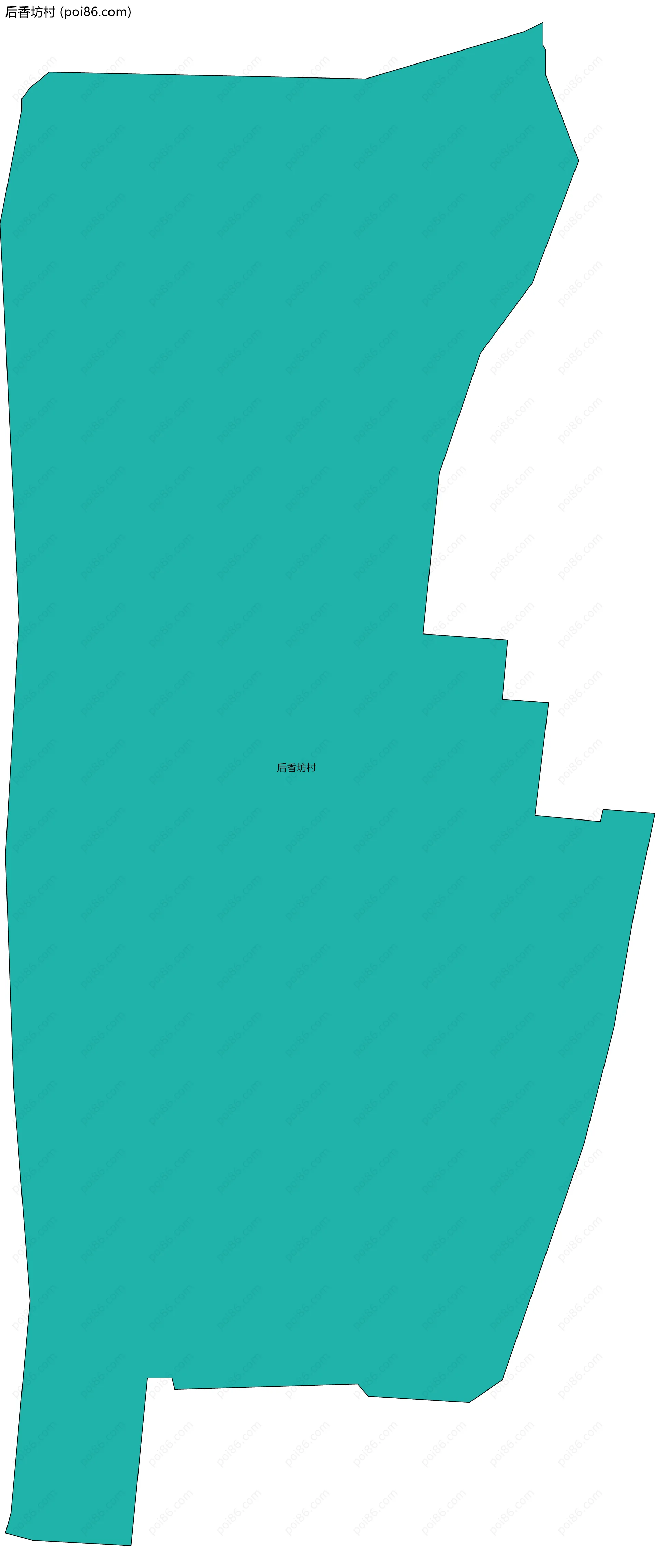 后香坊村边界地图