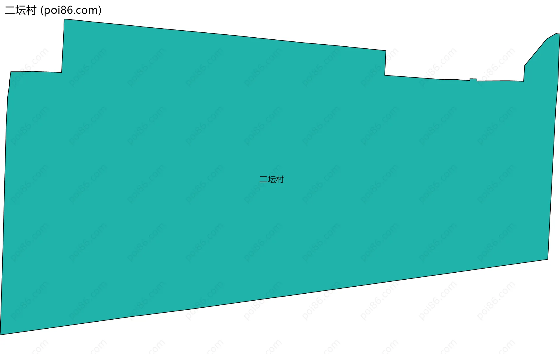 二坛村边界地图