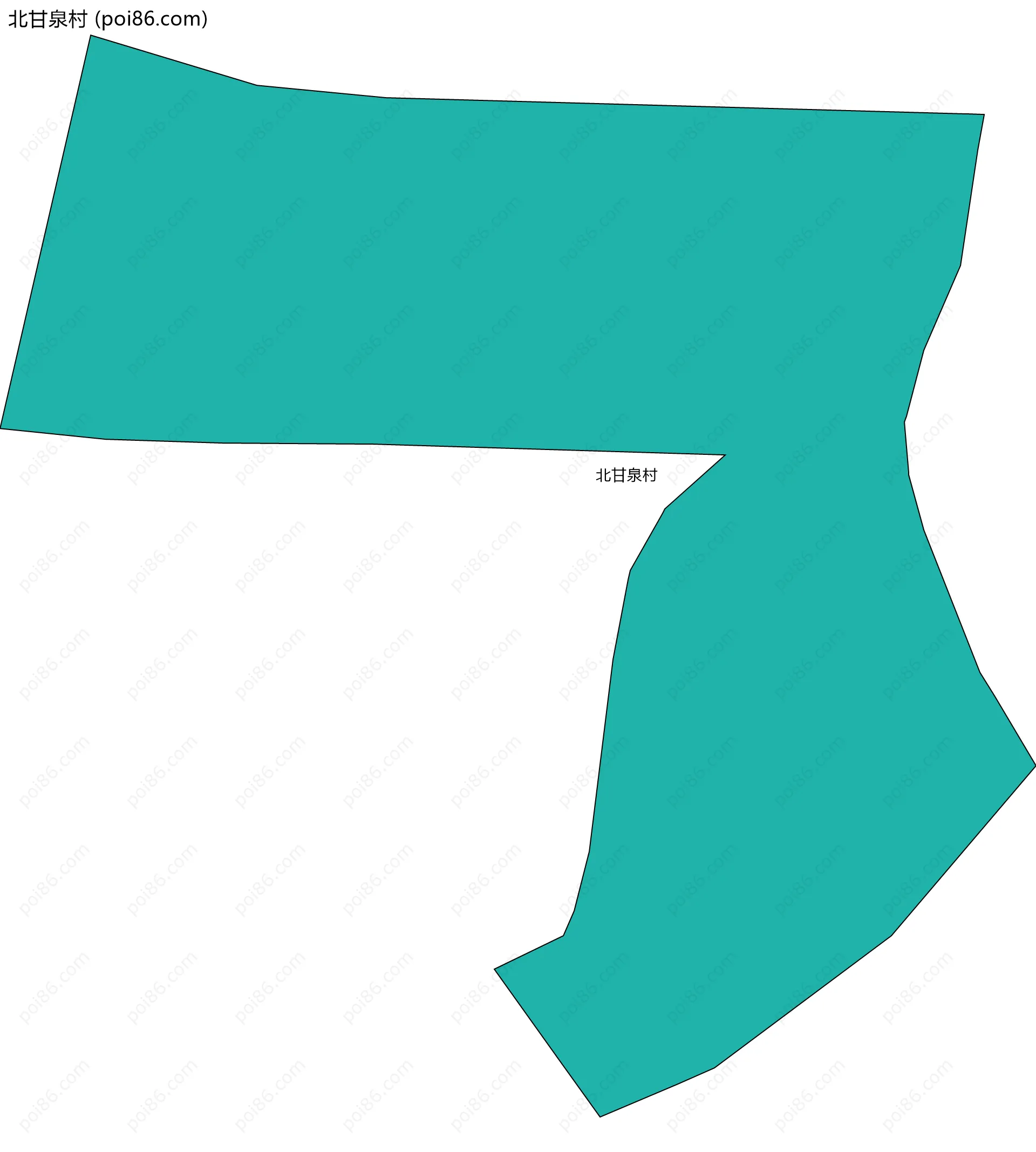 北甘泉村边界地图