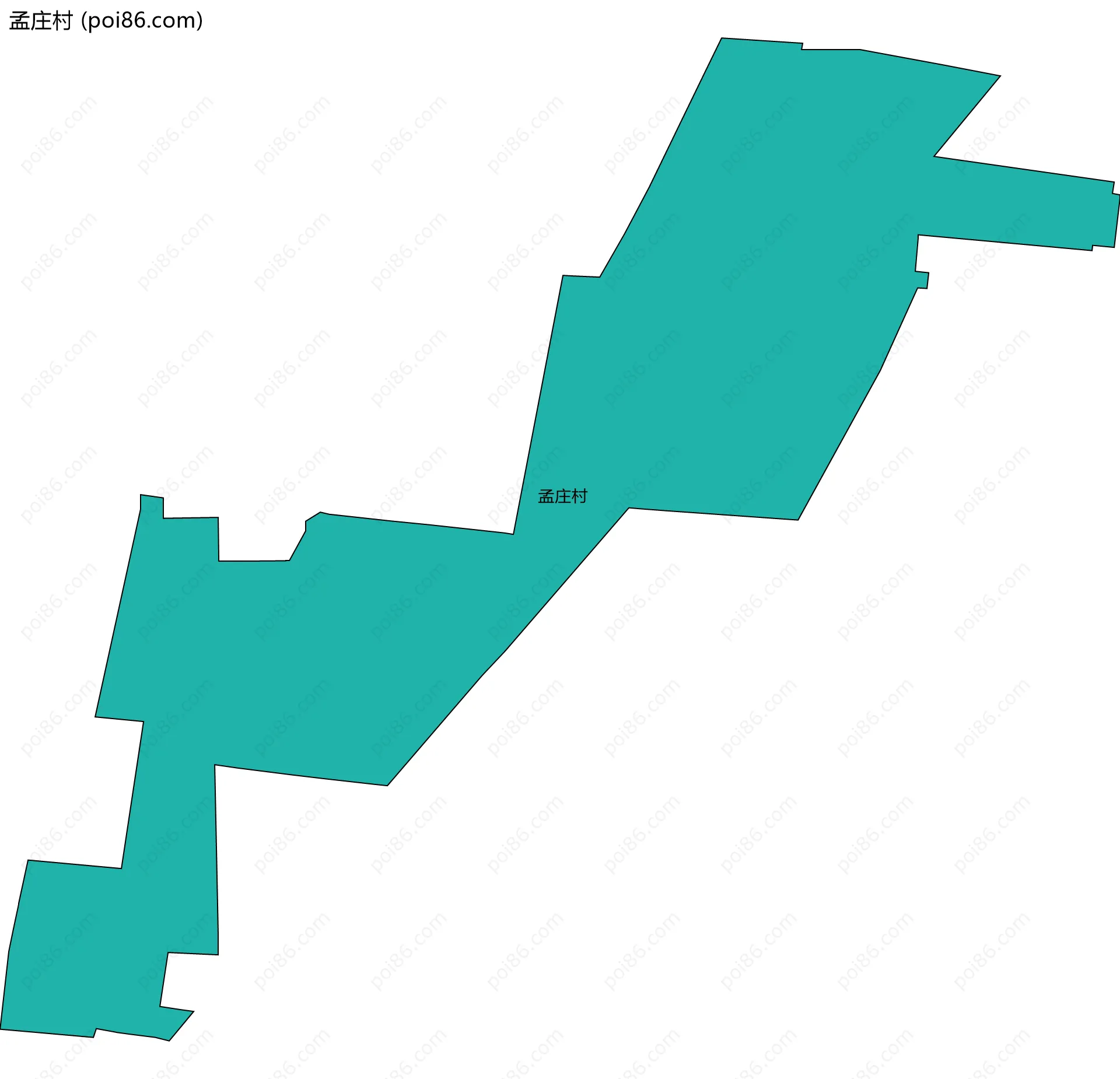 孟庄村边界地图
