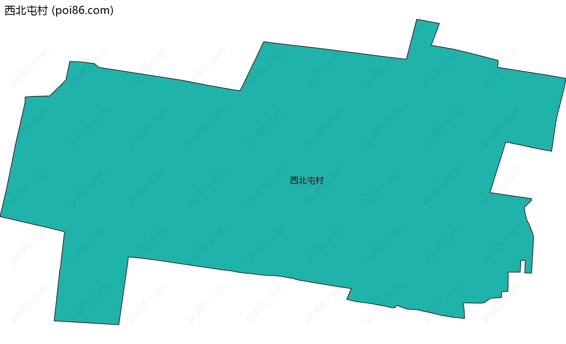 西北屯村边界地图