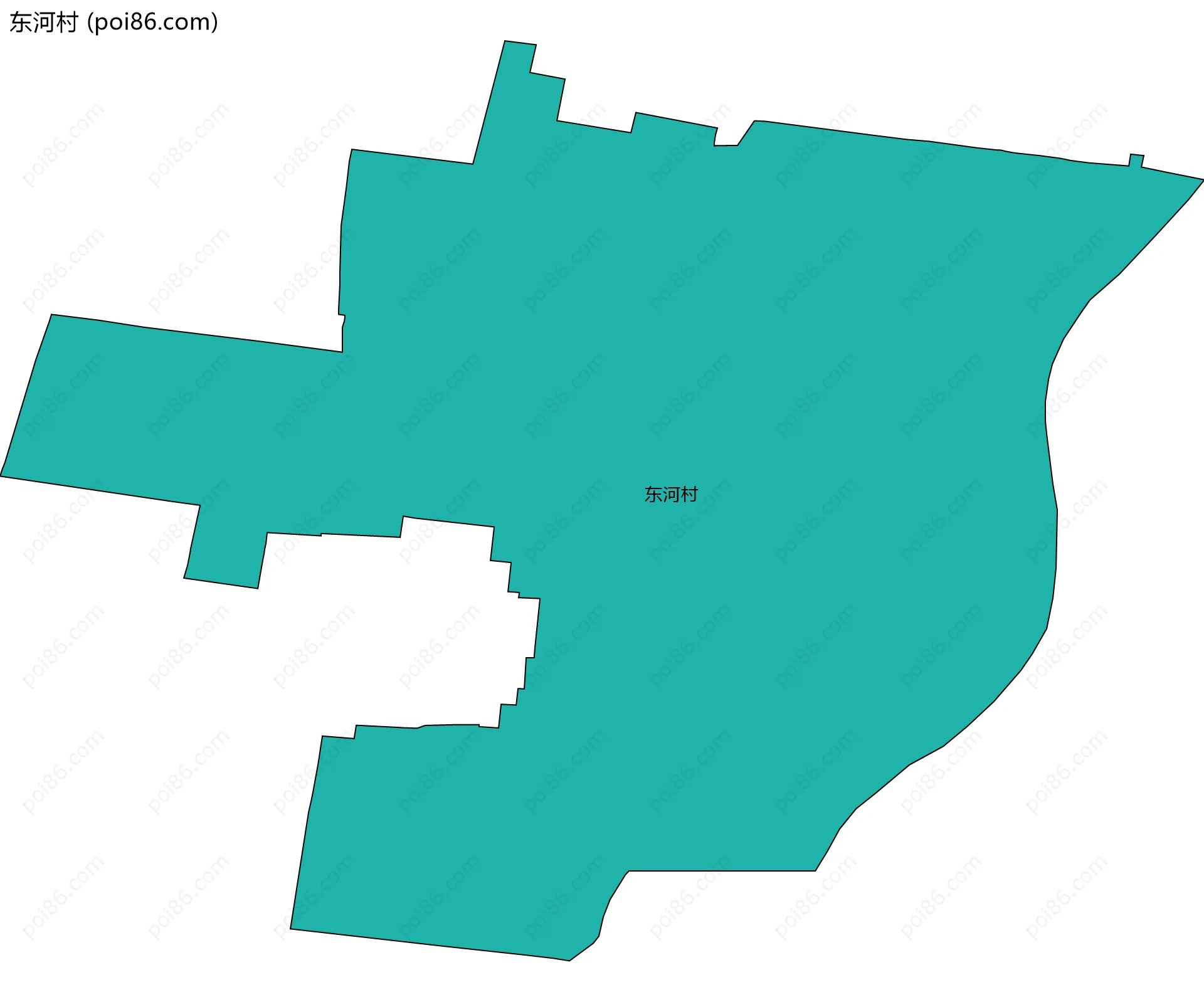 东河村边界地图