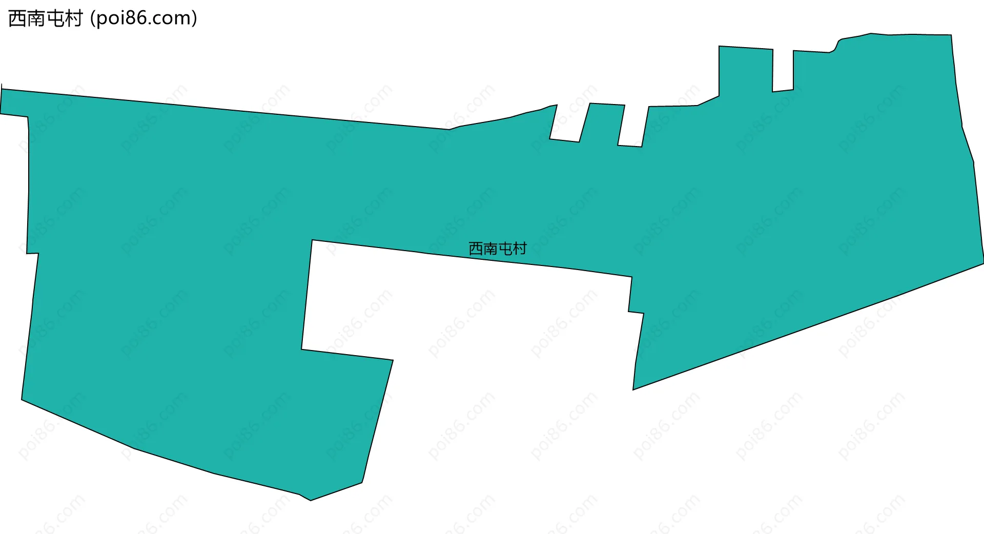 西南屯村边界地图