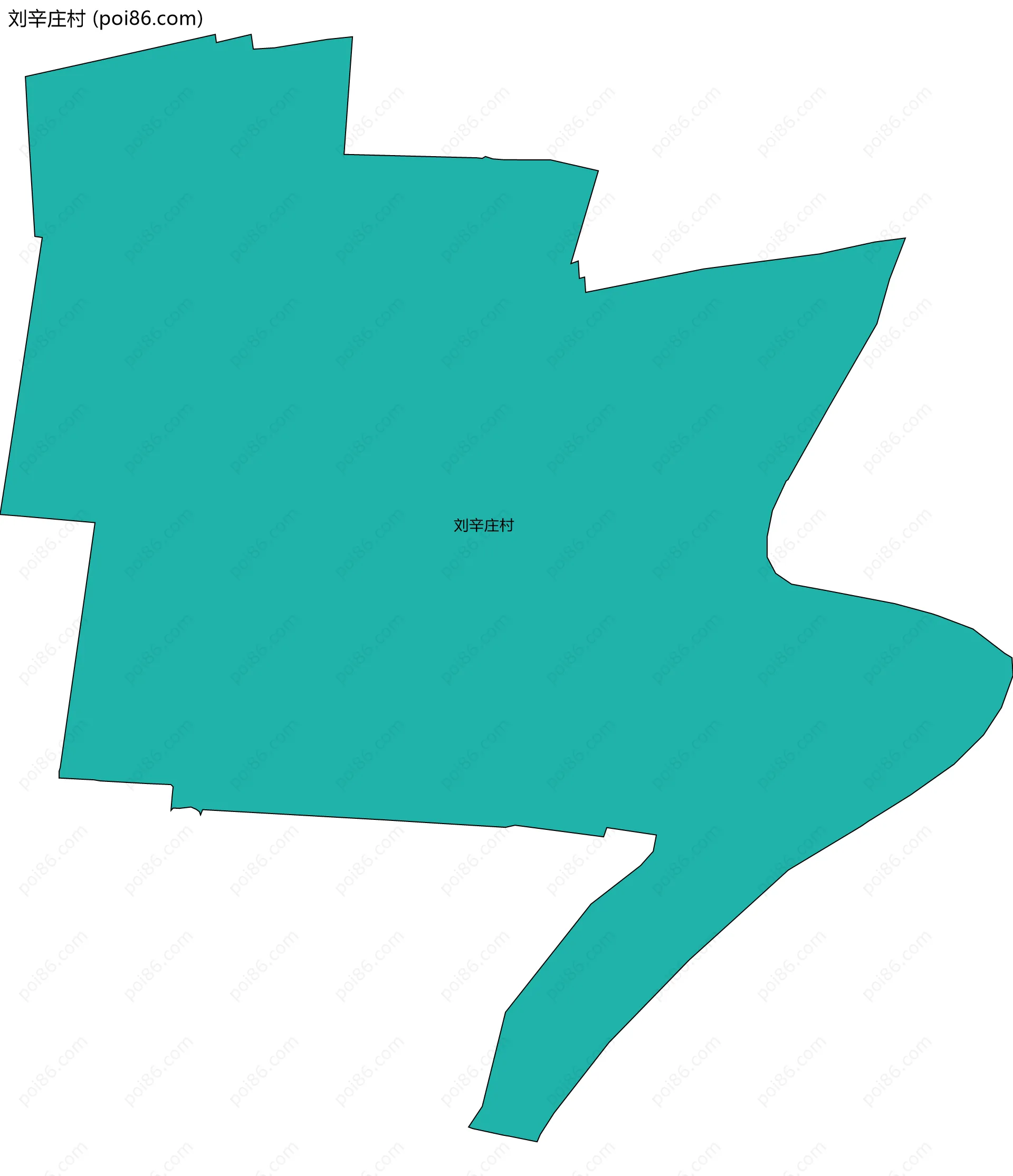 刘辛庄村边界地图