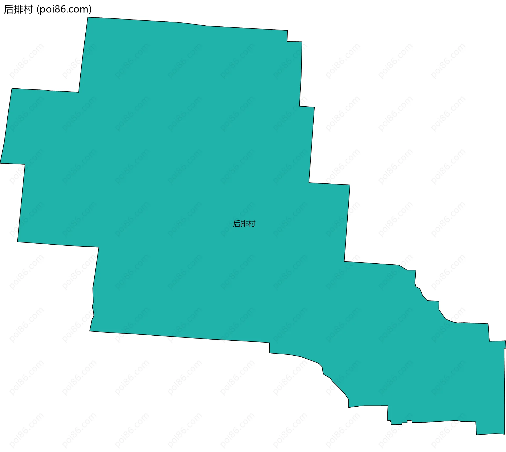 后排村边界地图