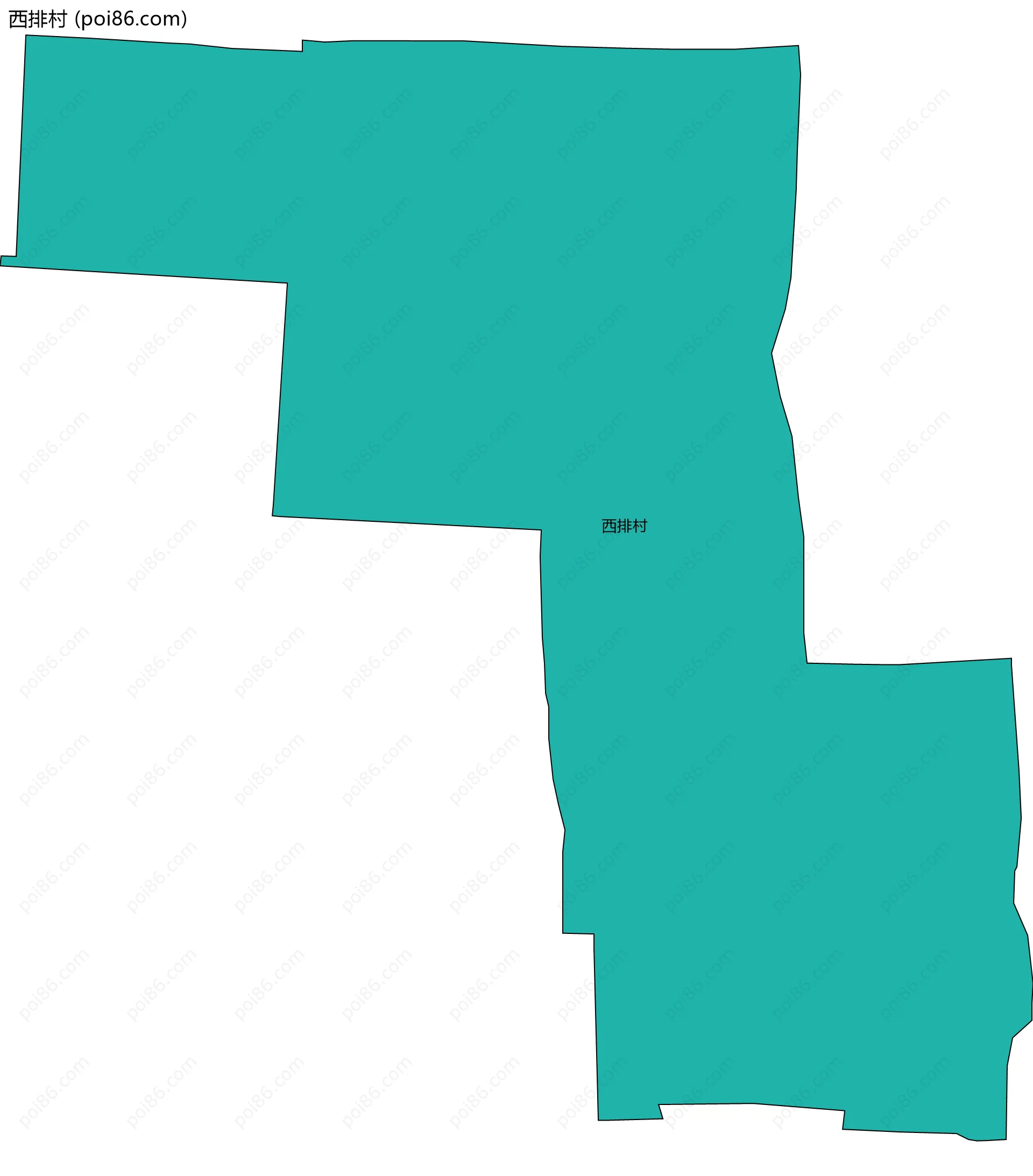 西排村边界地图