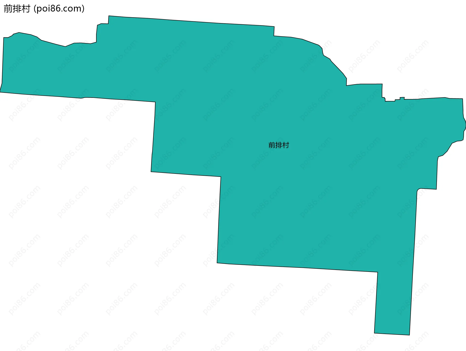前排村边界地图