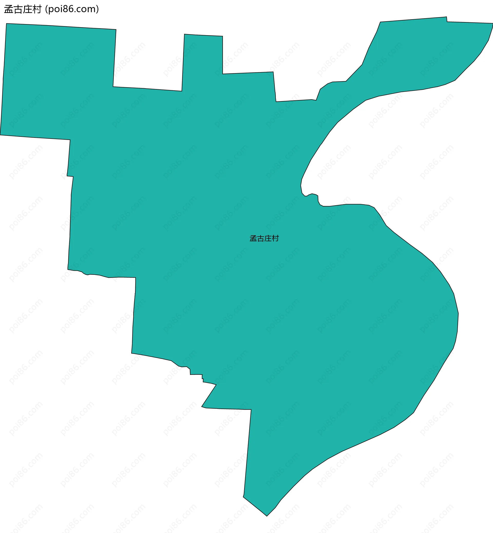 孟古庄村边界地图