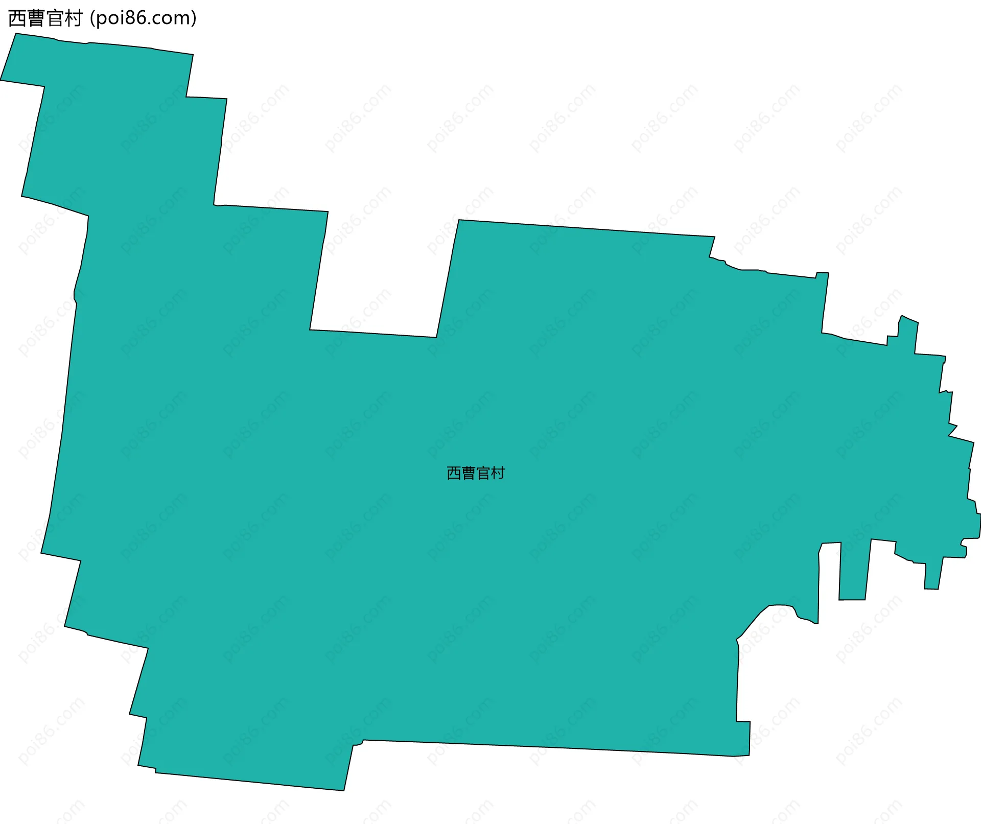 西曹官村边界地图