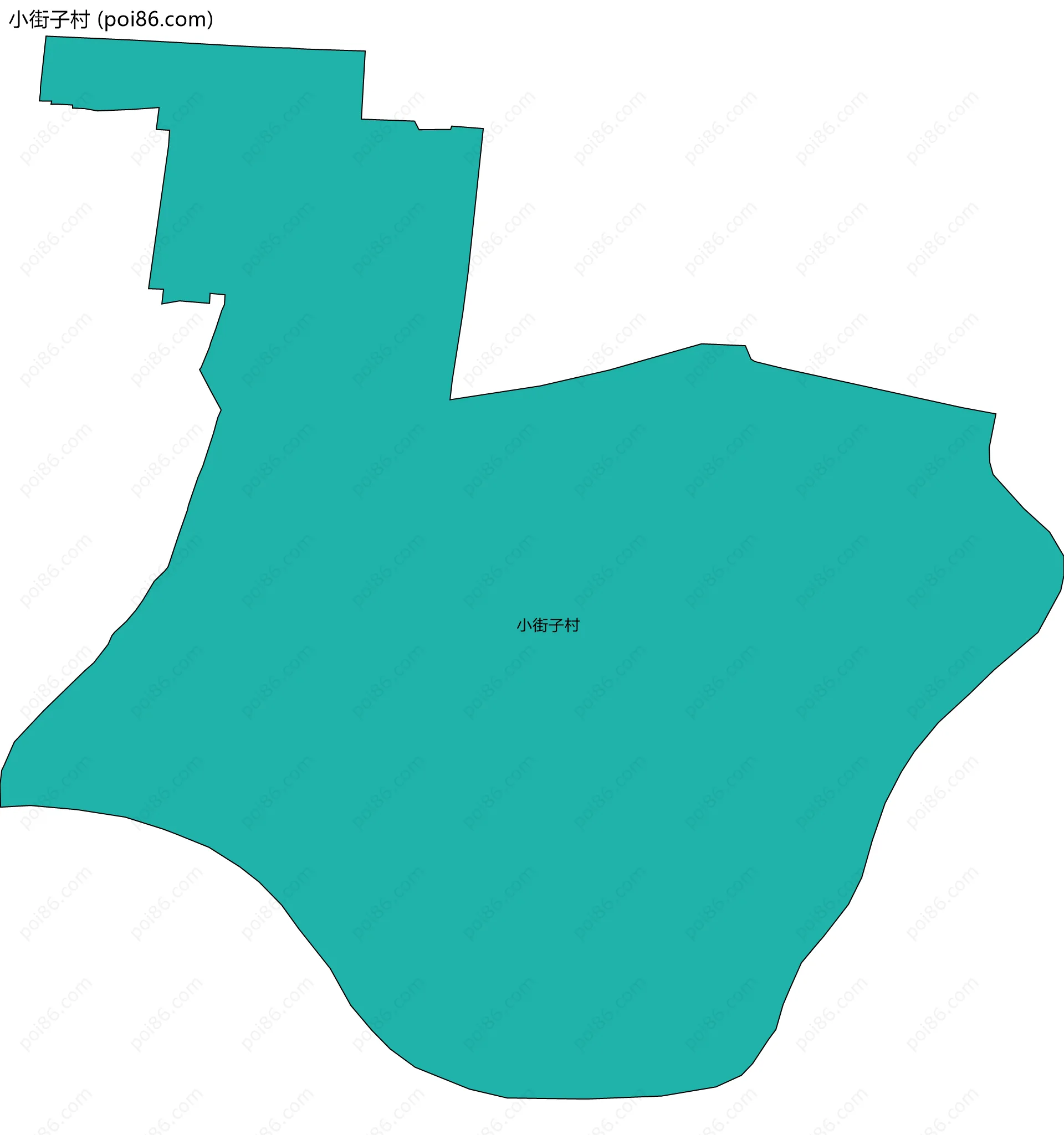 小街子村边界地图