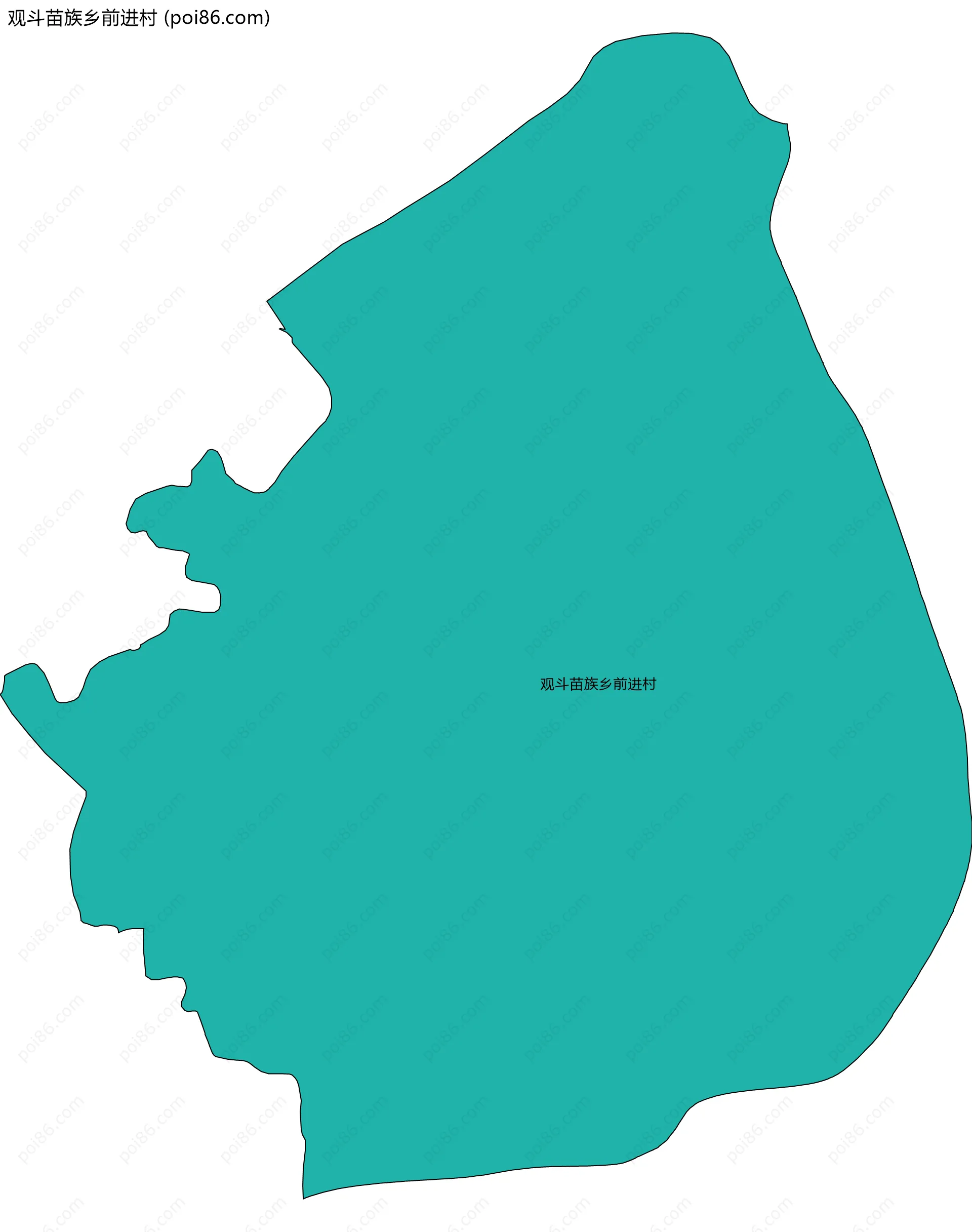 观斗苗族乡前进村边界地图