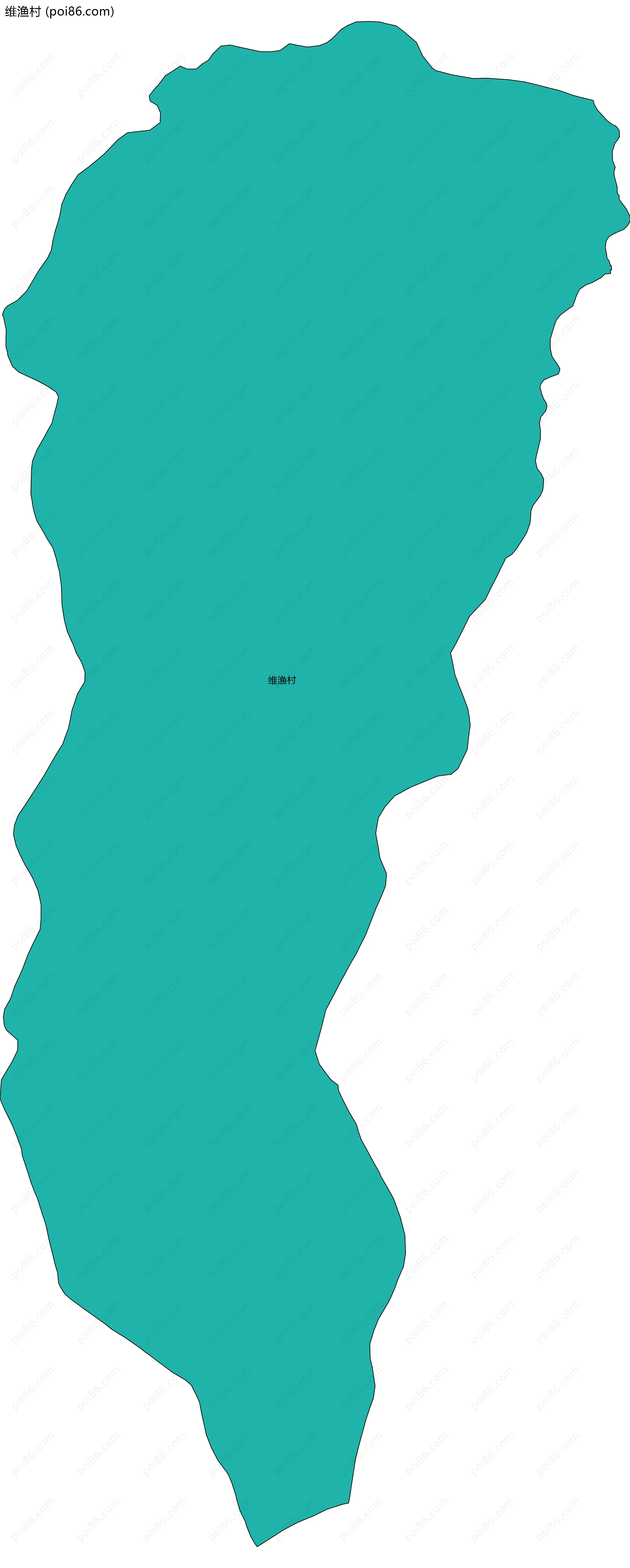 维渔村边界地图