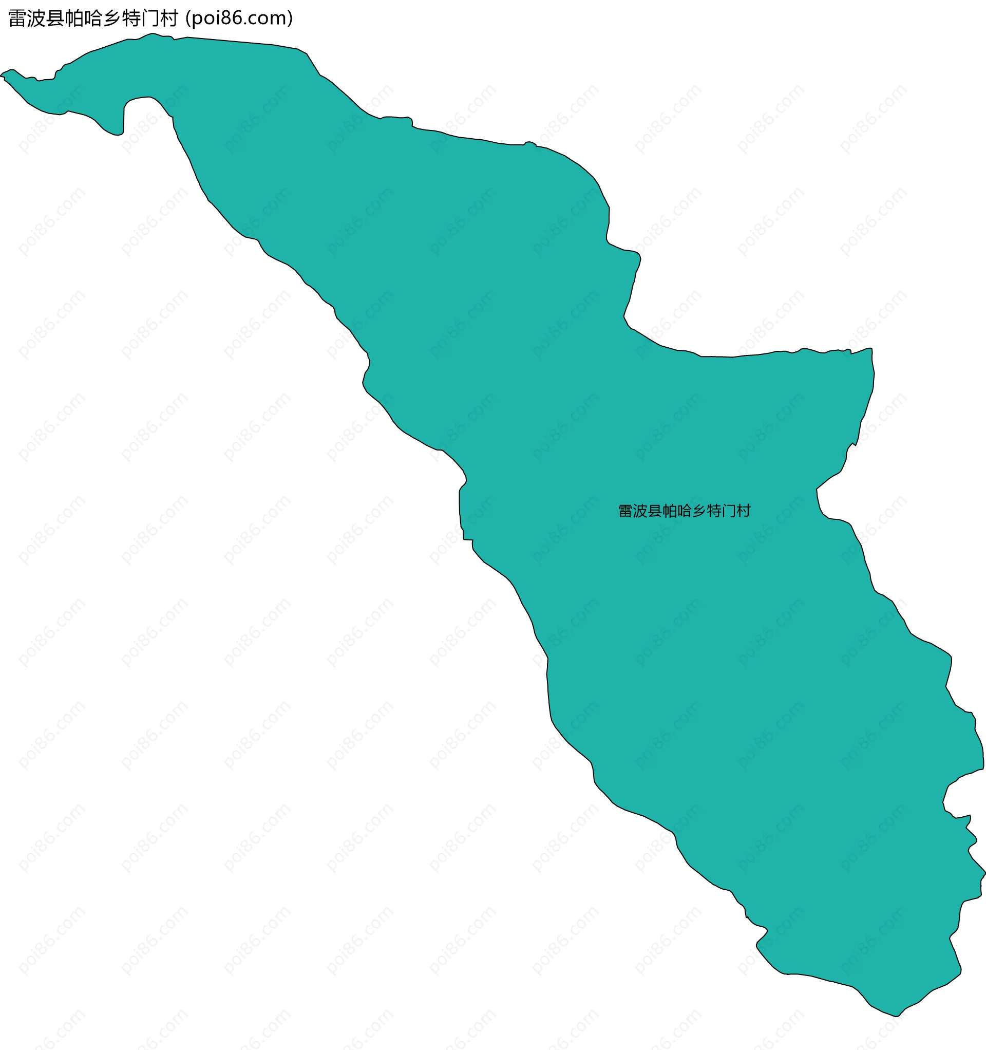 雷波县帕哈乡特门村边界地图