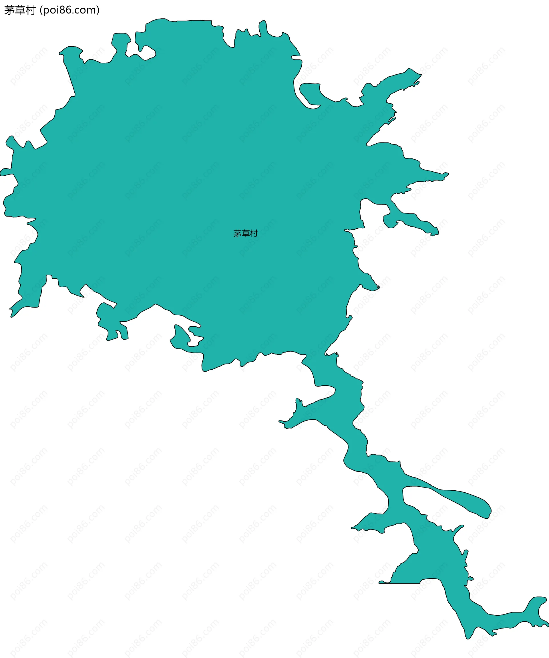 茅草村边界地图