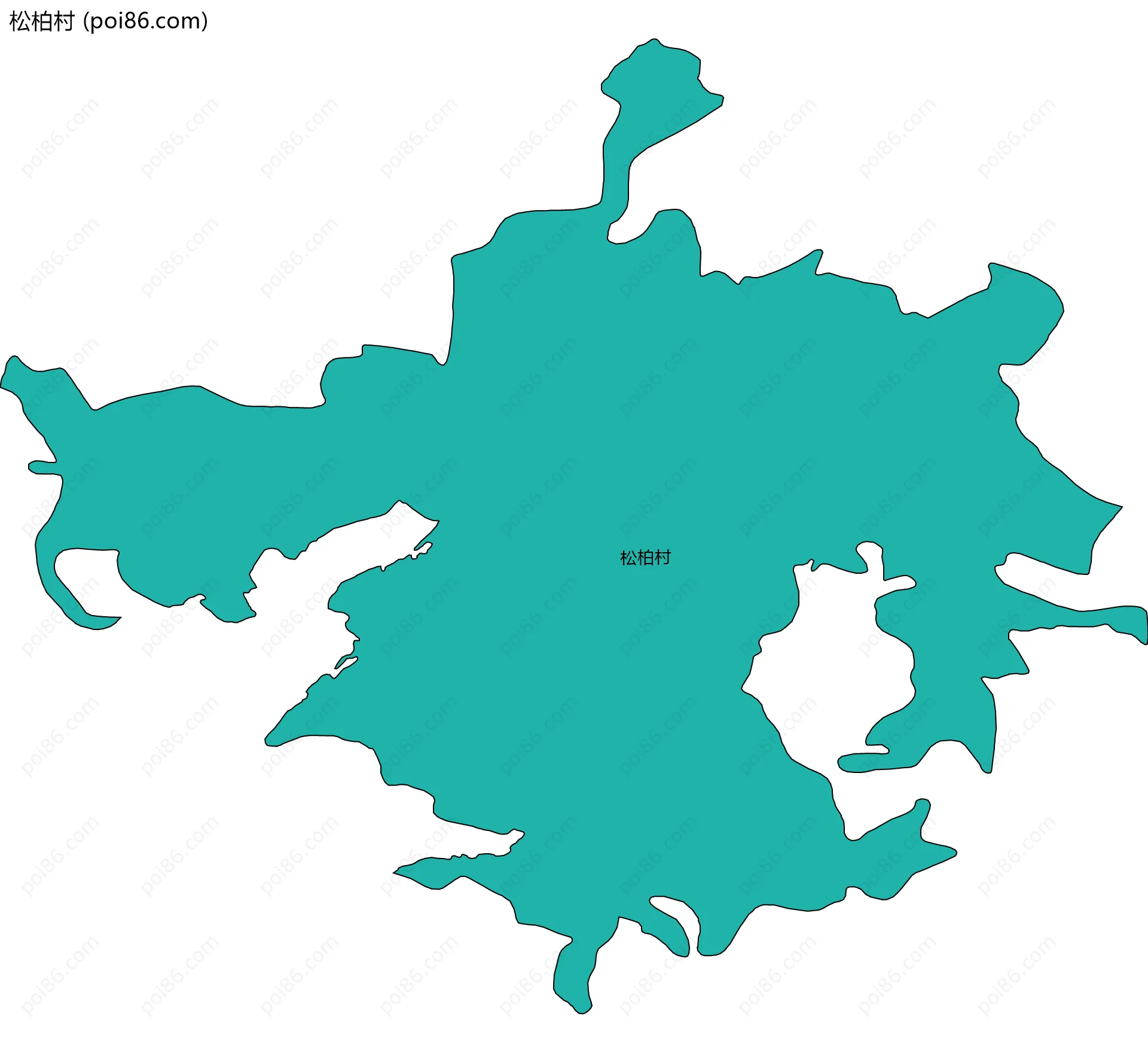 松柏村边界地图