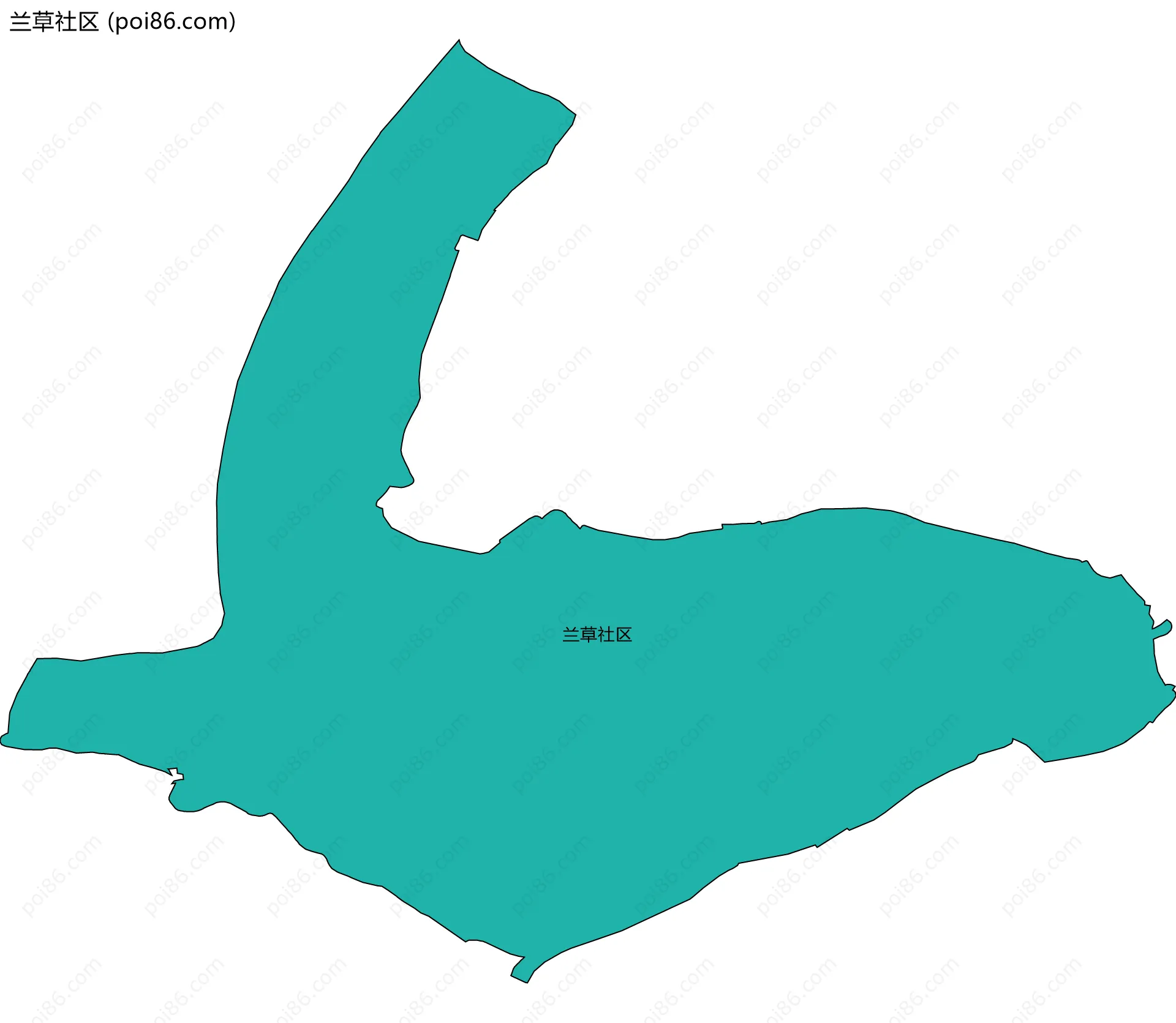 兰草社区边界地图
